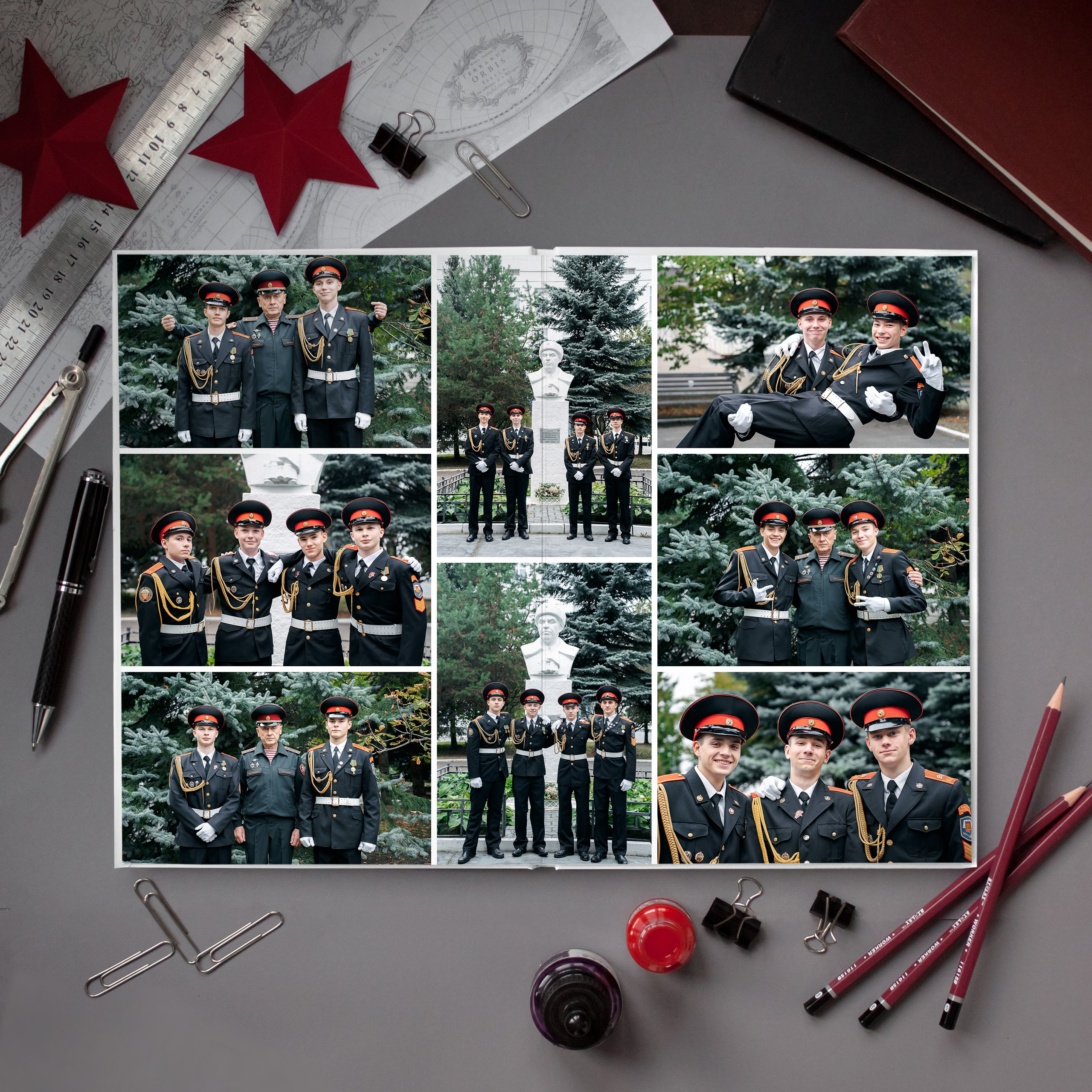 Кадетский альбом 14 разворотов. Фотограф Казакова Анастасия