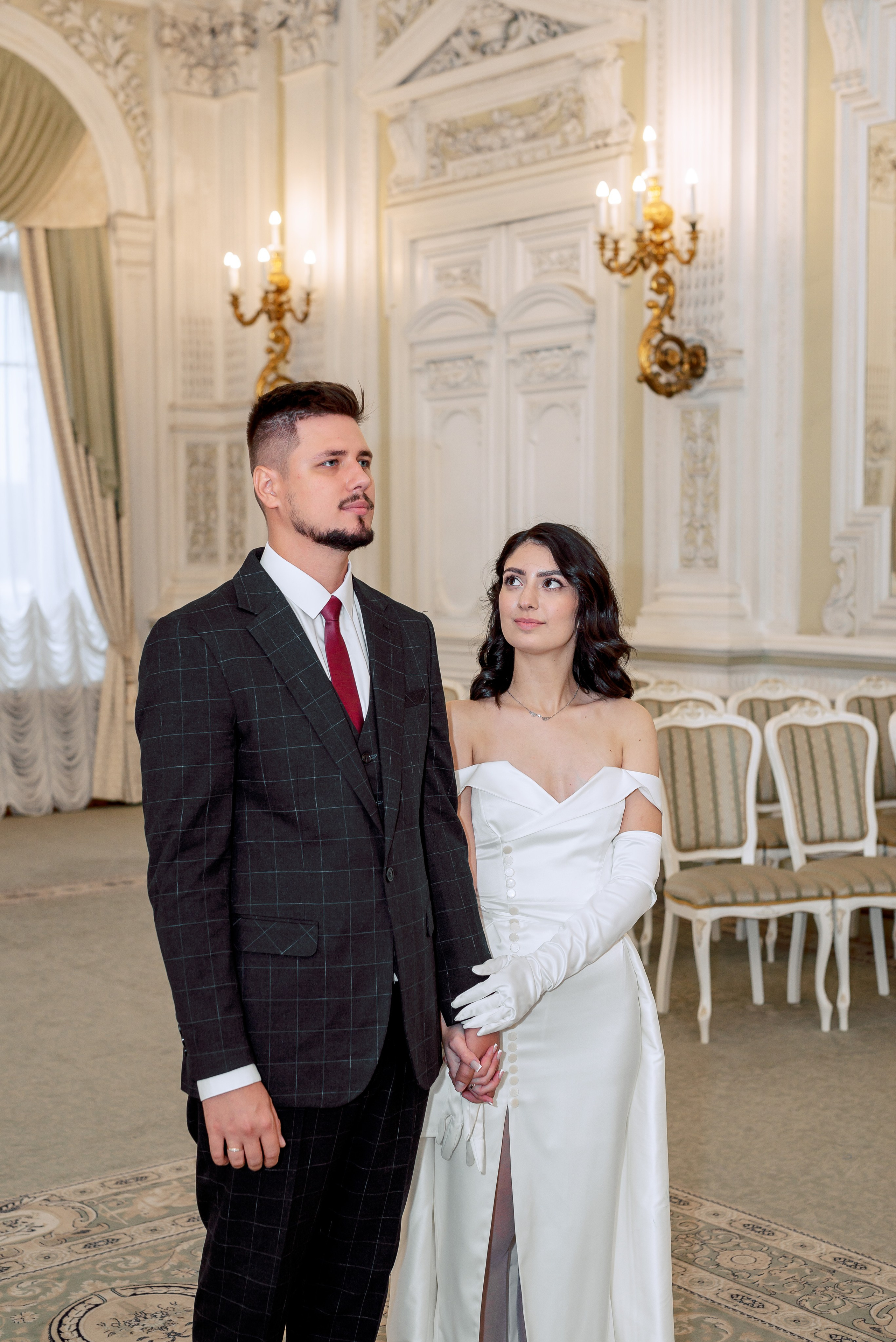 Камерная свадьба в Первом Дворце Бракосочетания №1 на Английской набережной Яны и Евгения. Портретный, семейный и свадебный фотограф в Санкт-Петербурге и в Пушкине Ширяев Денис