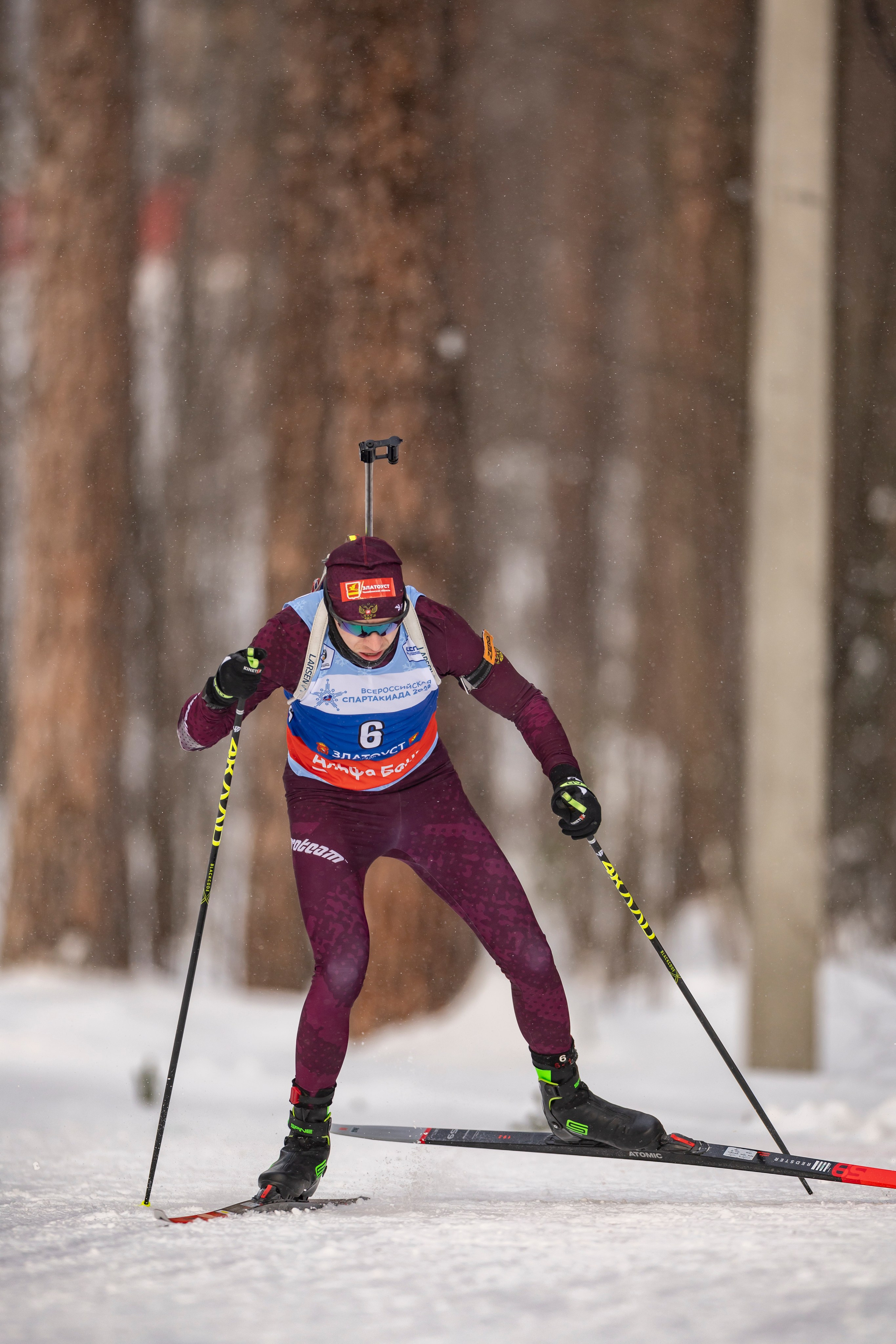 Всероссийская спартакиада по биатлону. Мужчины. Гонка преследования. Спортивный репортажный фотограф Казань Нафис Сиразетдинов
