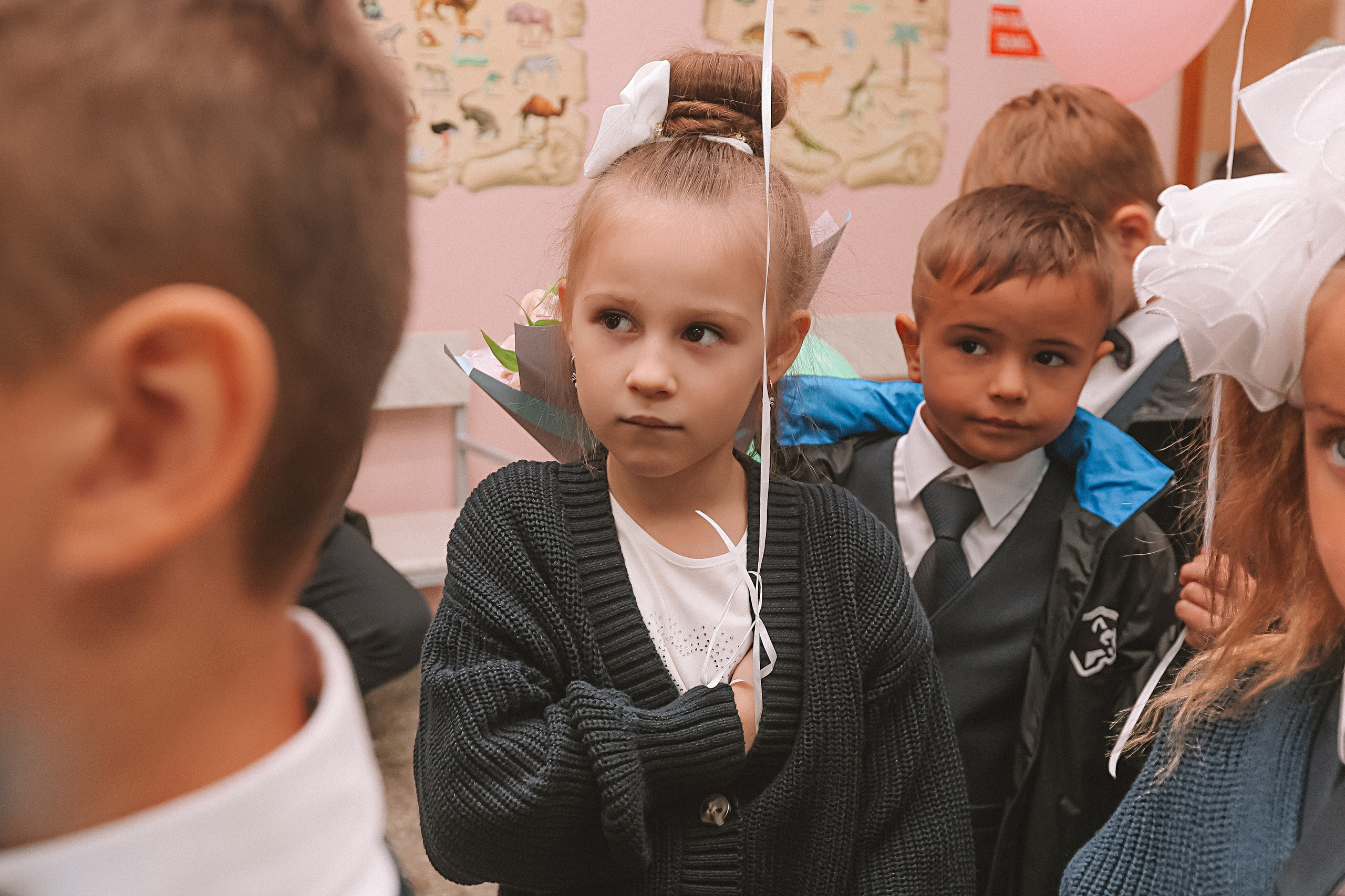1 сентября линейка+кл час+портреты. Семейный фотограф Тюмень, фотограф на роды Салмина Мария