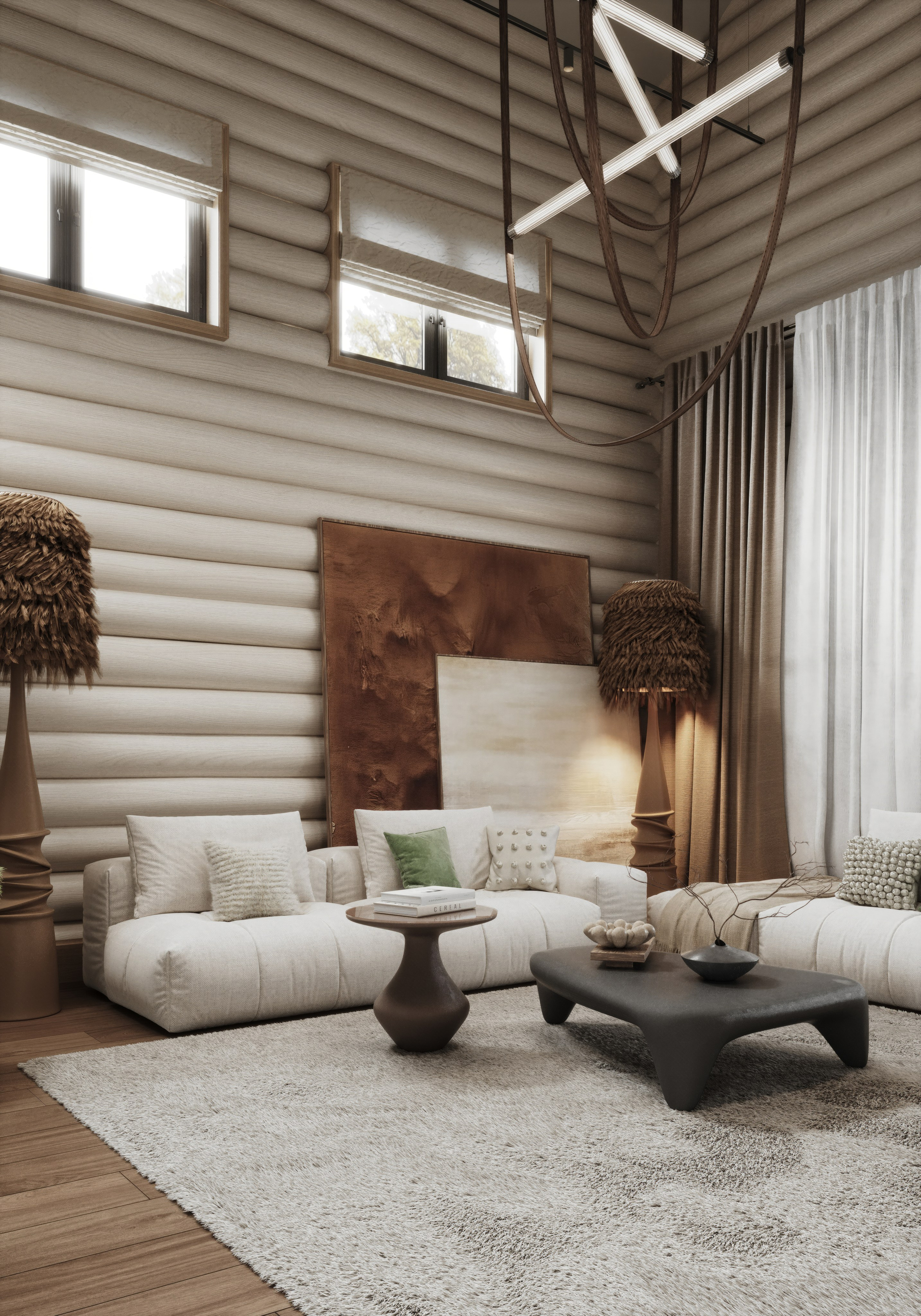 Country house Living-room & Kitchen | Ashe Home. Середа Юлия | Визуализация