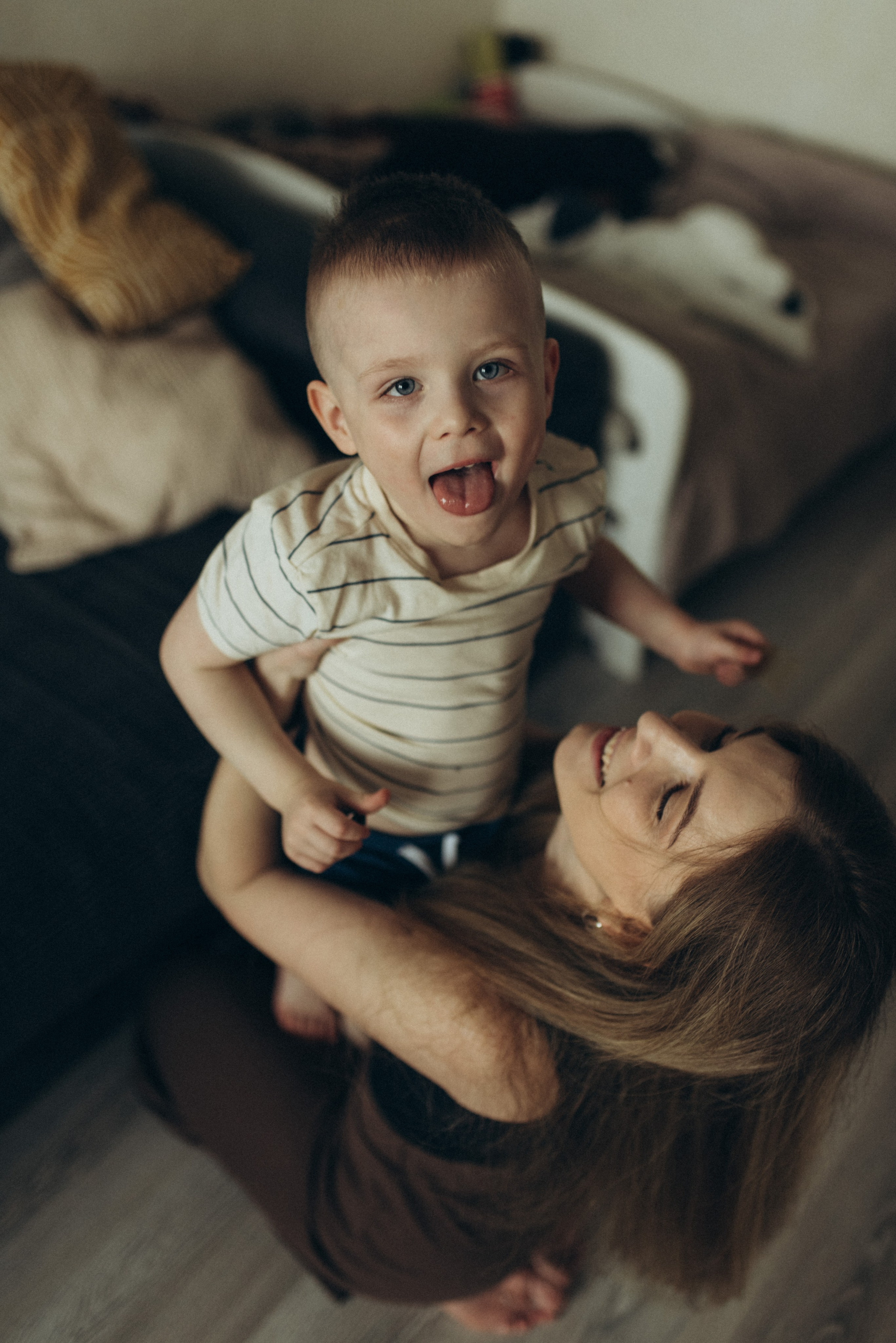 Веселая домашняя съемка. Семейный фотограф в Москве Екатерина Север