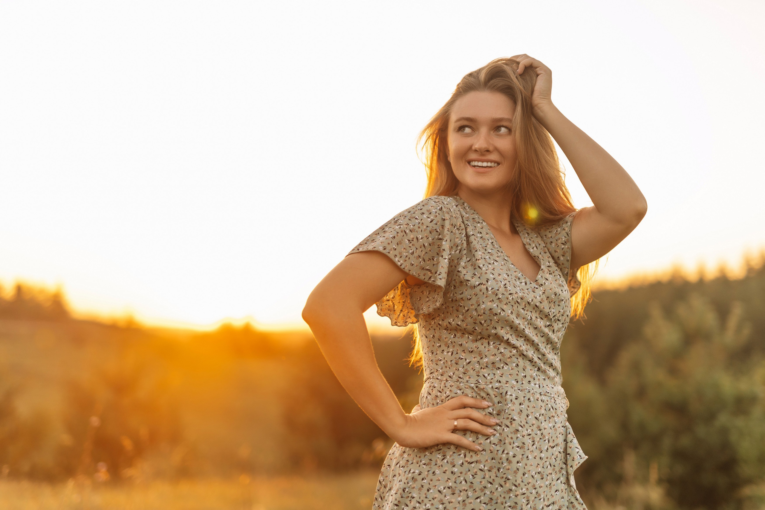 Фотосессия на закате на фоне природы для Инны и Максима. Свадебный фотограф в Тамбове Павел Четвертков