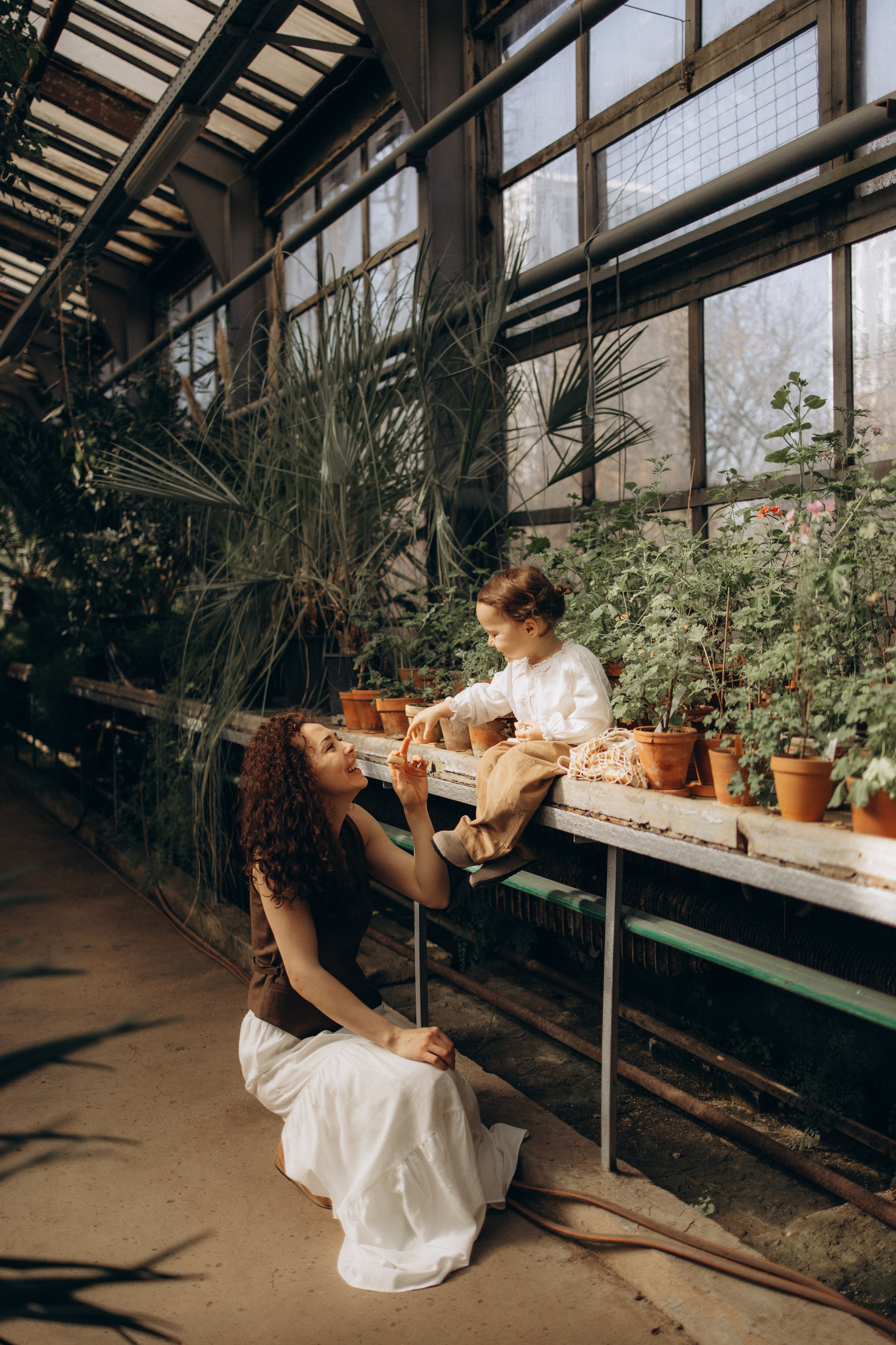 Прогулка по оранжерее. Семейный фотограф в Москве Ксения Аганина