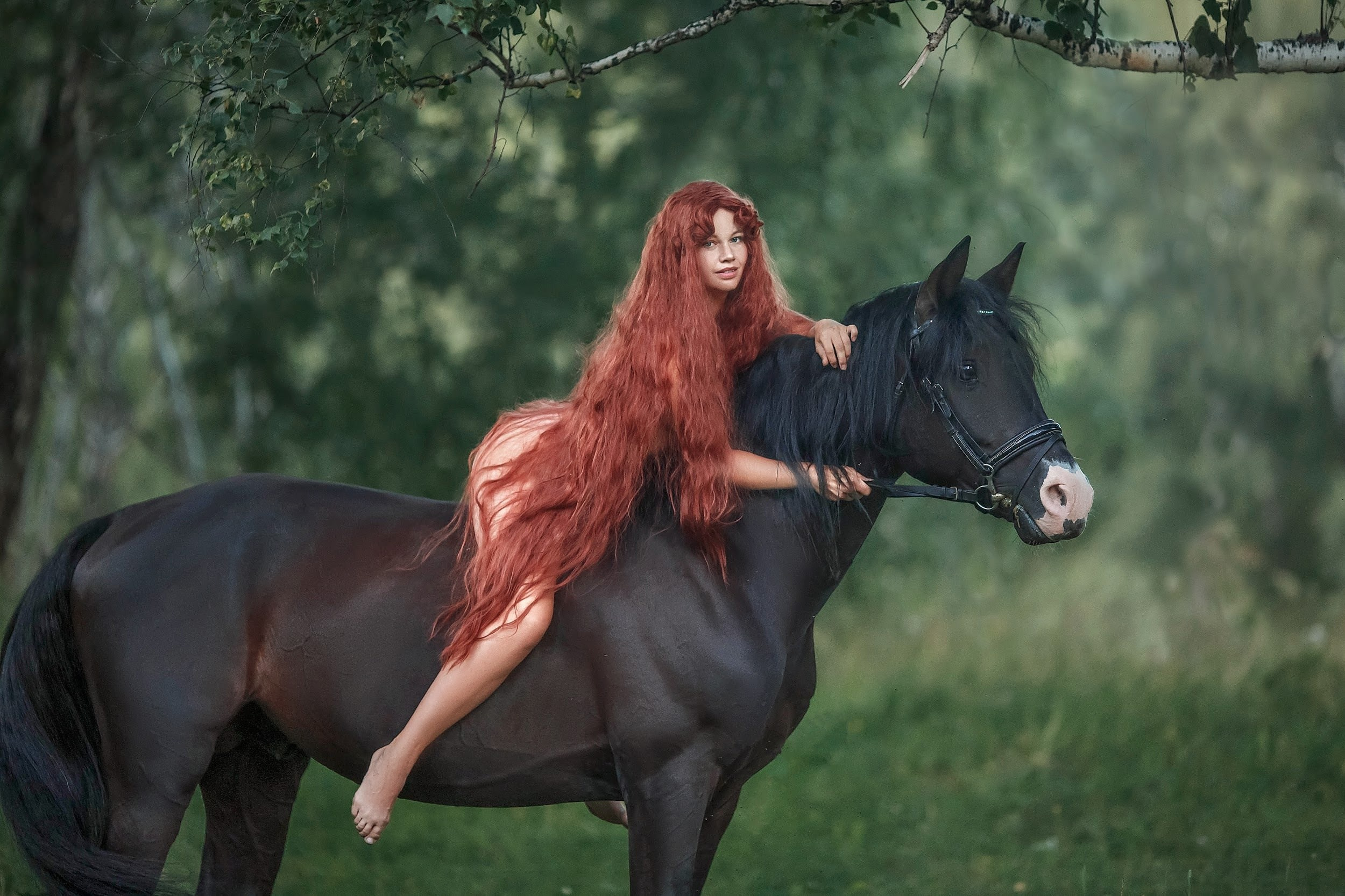 С конем. Сказочный фотограф фотопроекты фототуры в Новосибирске и на Алтае