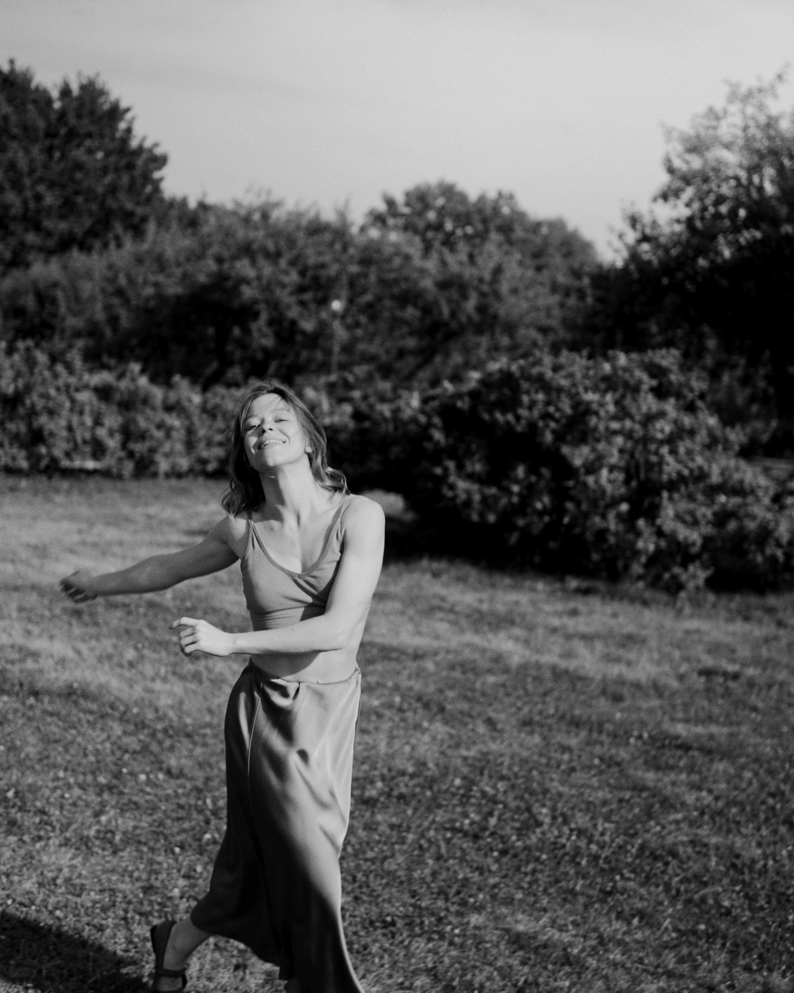 Dancing in the shade of trees