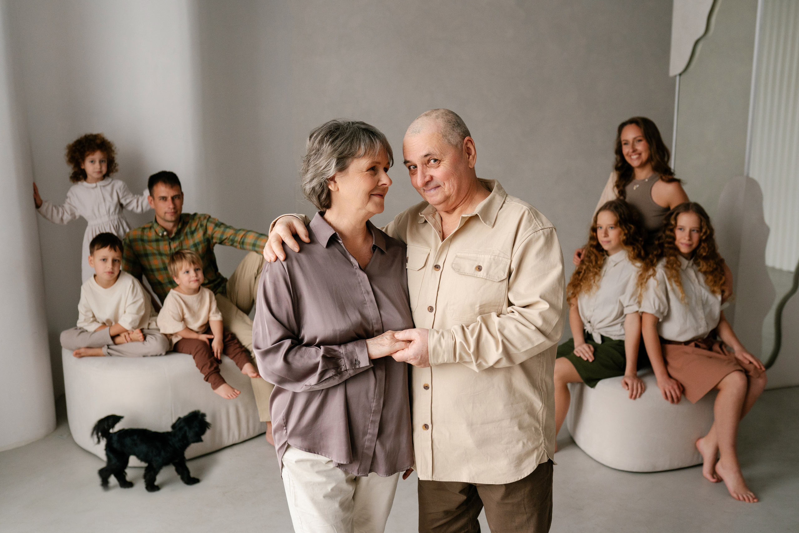 Семейная фотосессия в студии и дома Спб портфолио Насти Околот