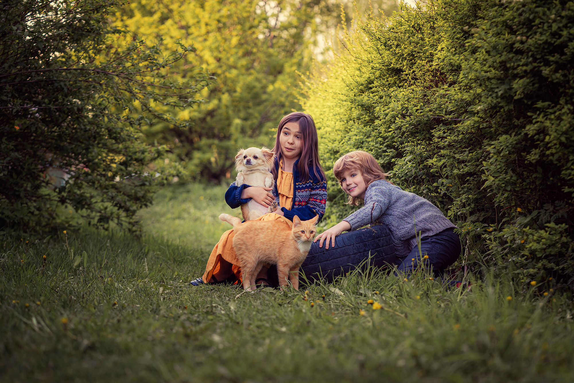 Творческая съёмка в стиле «ДЕТСТВО В ДЕРЕВНЕ». Свадебный и семейный фотограф Ольга Батова в Ярославле