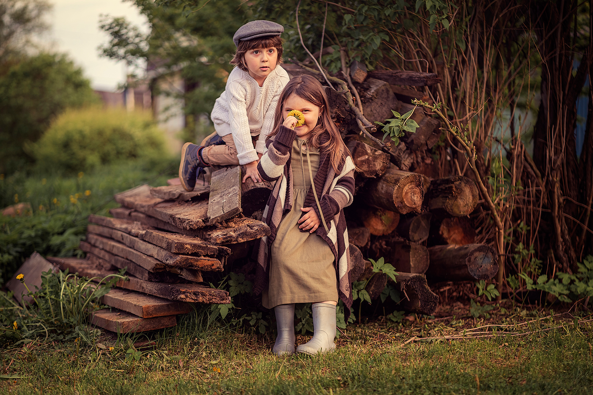 Творческая съёмка в стиле «ДЕТСТВО В ДЕРЕВНЕ». Свадебный и семейный фотограф Ольга Батова в Ярославле