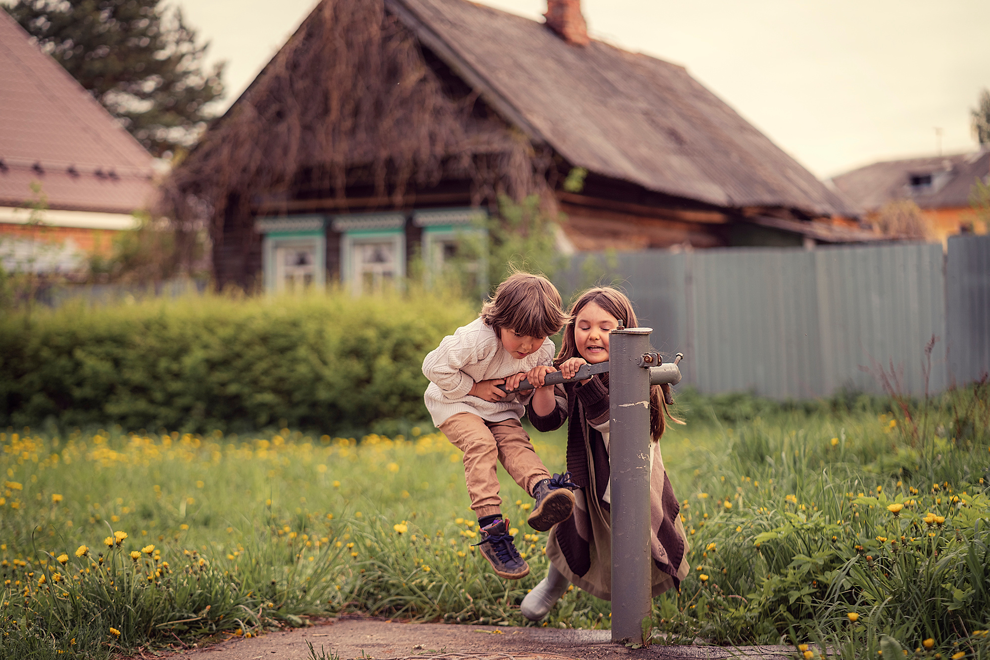 Творческая съёмка в стиле «ДЕТСТВО В ДЕРЕВНЕ». Свадебный и семейный фотограф Ольга Батова в Ярославле
