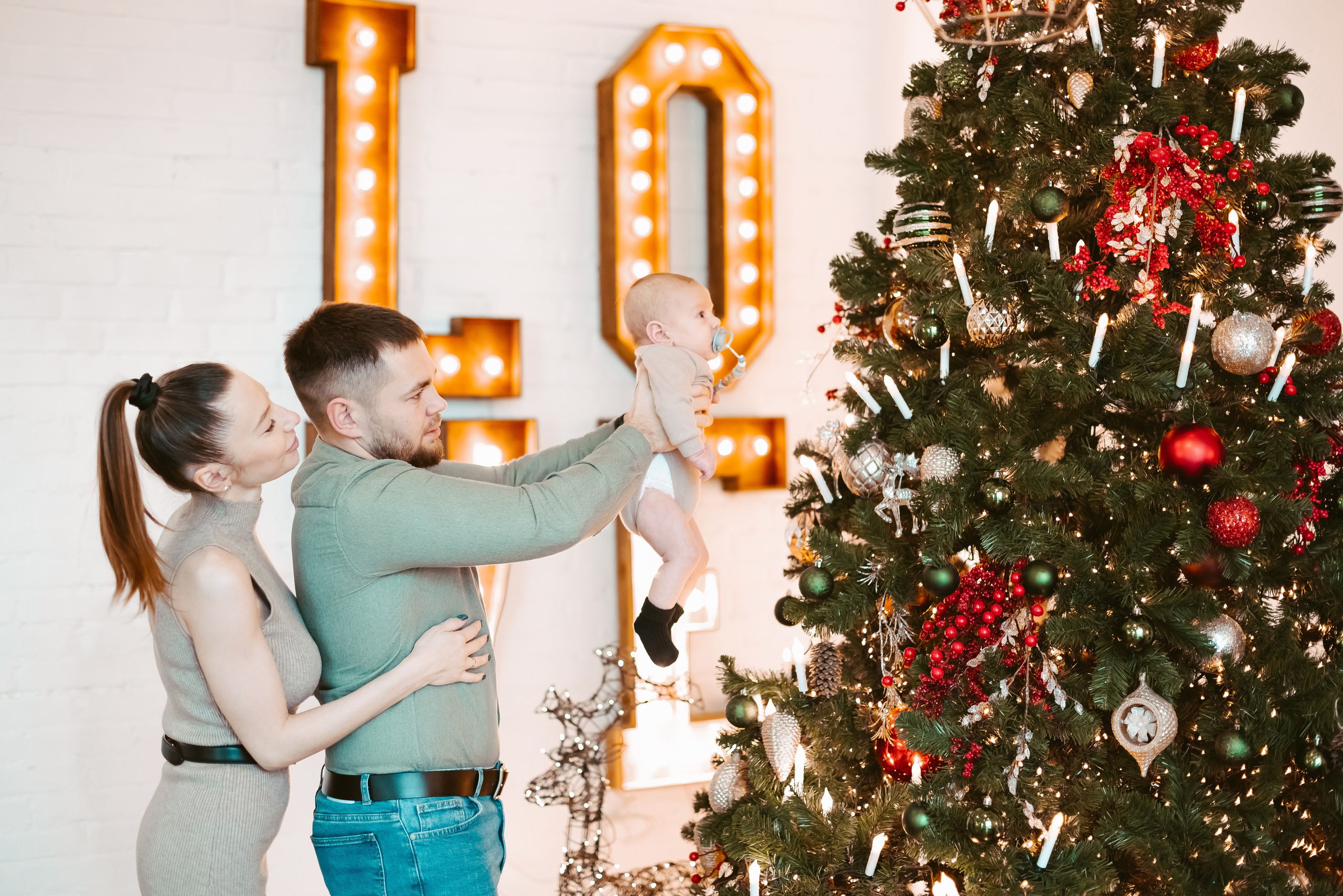 Новогодняя семейная фотосессия Кемерово