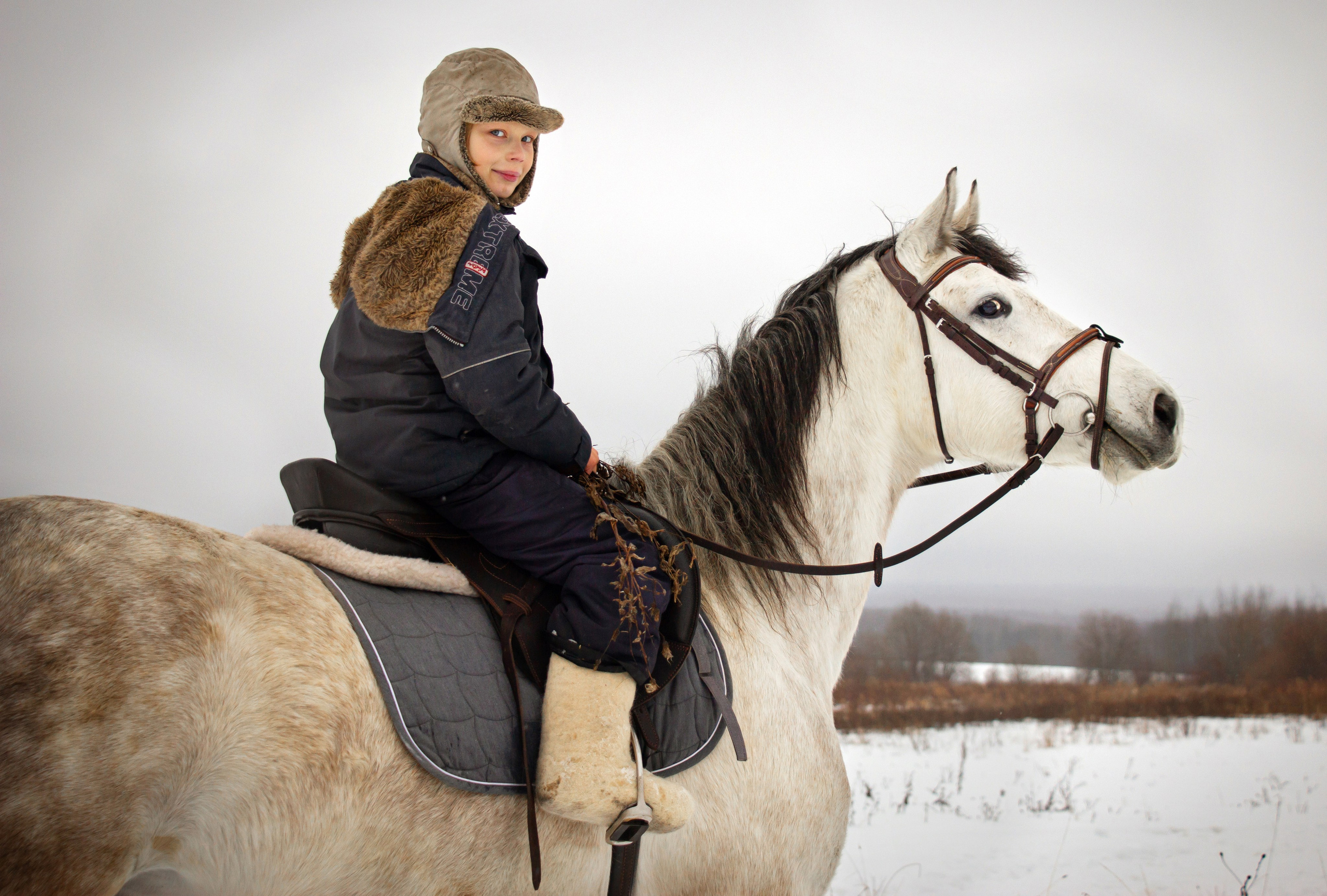 Зимой на белом коне. Фотограф в Москве Юлия Карпова