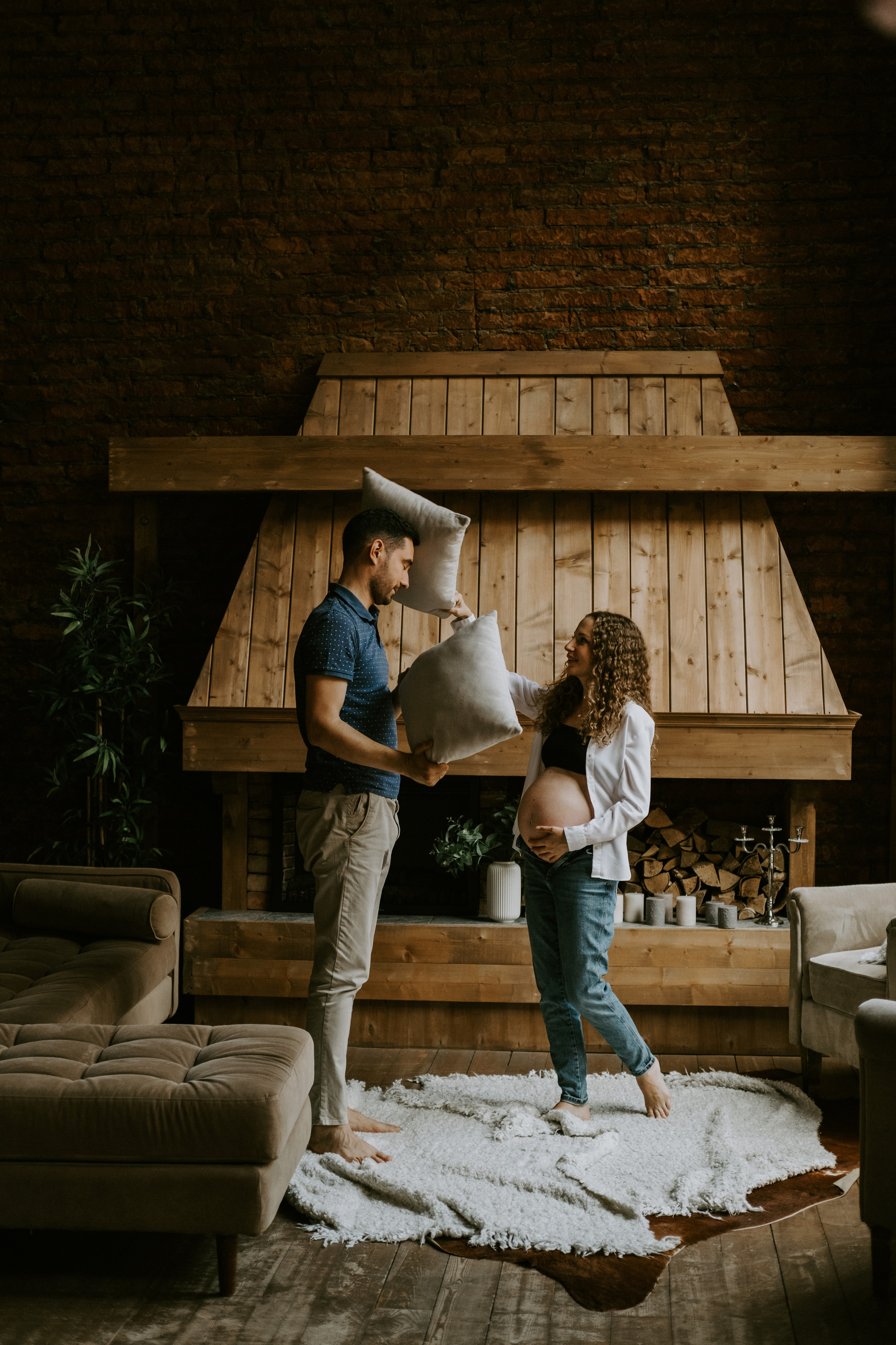 Фотосессия беременности в студии в стиле лайфстайл. Семейный фотограф в Москве Кристина Маркос