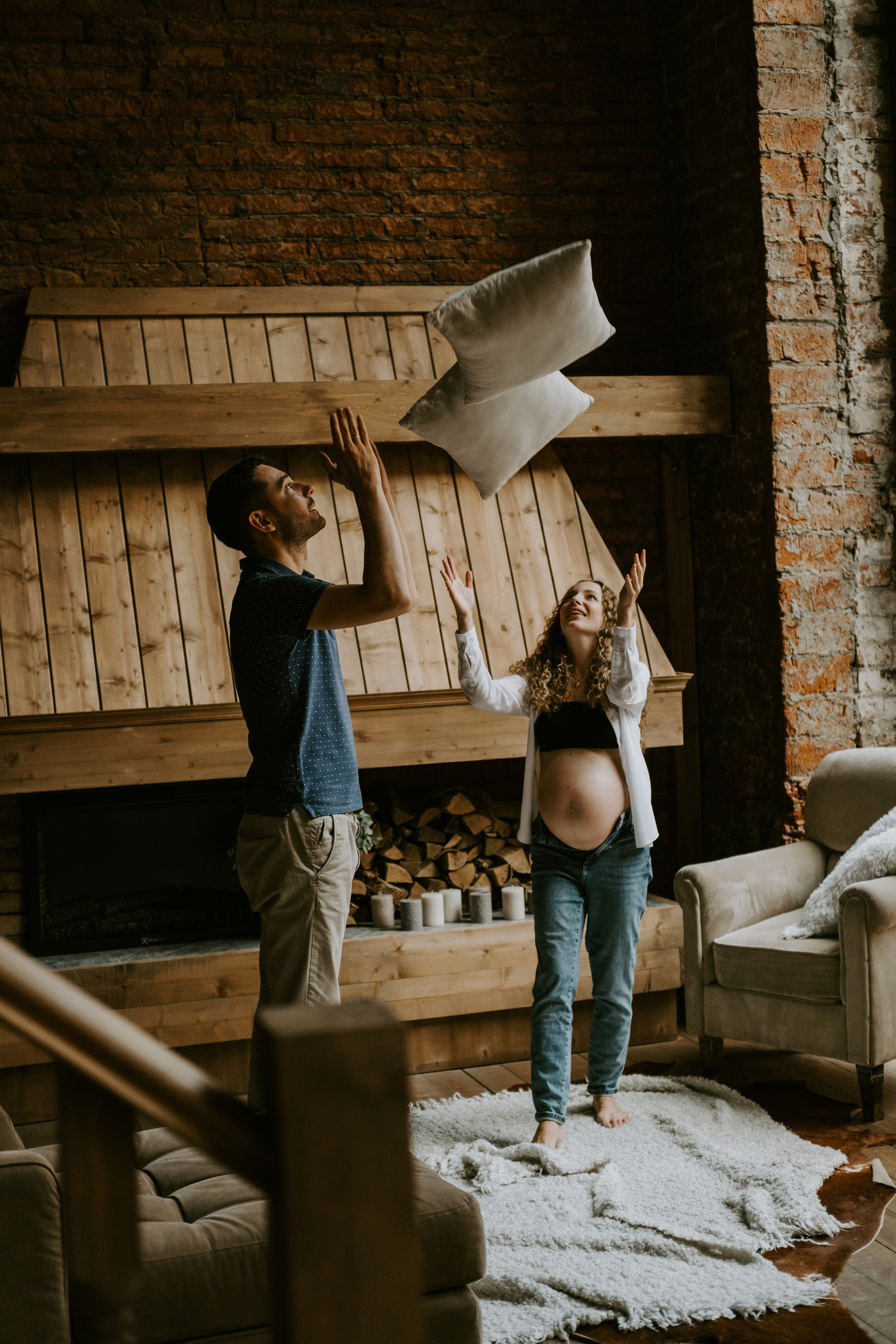 Фотосессия беременности в студии в стиле лайфстайл. Семейный фотограф в Москве Кристина Маркос