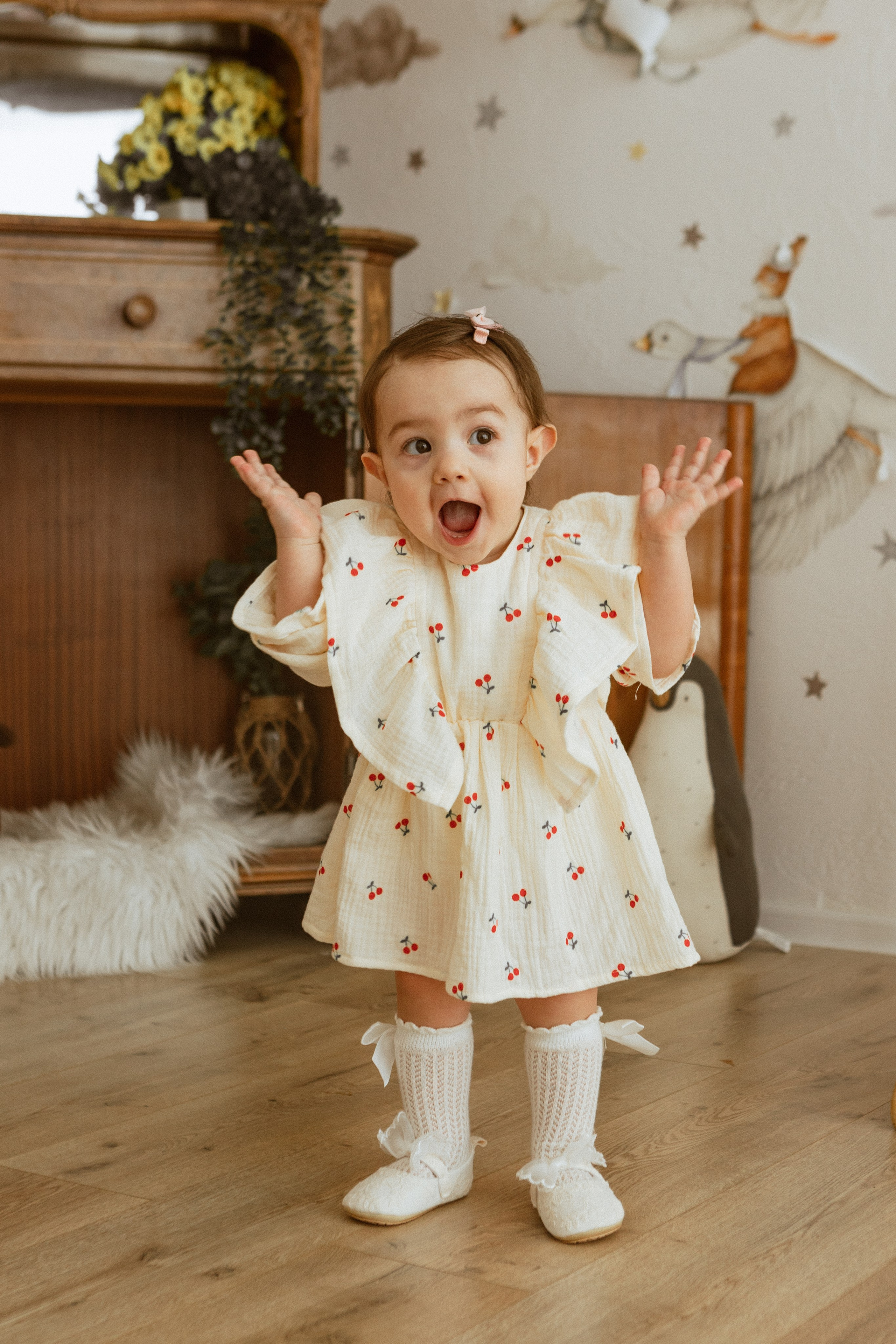 Семейная фотосессия на день рожденья девочки 1 год в студии