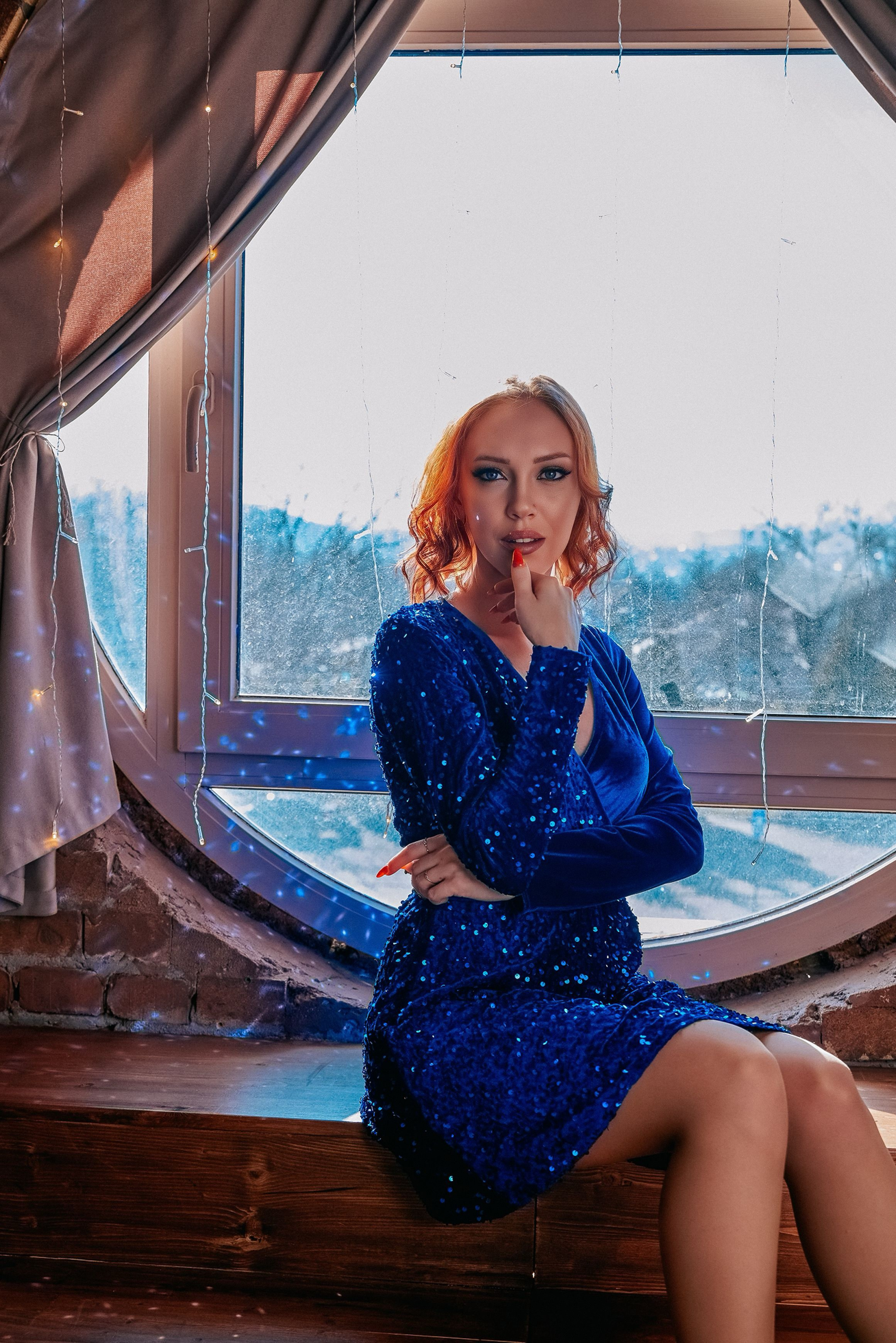 Новогодняя студийная фотосессия беременной девушки. Фотограф Ессентуки в Ессентуках КМВ Лиза Фефлер