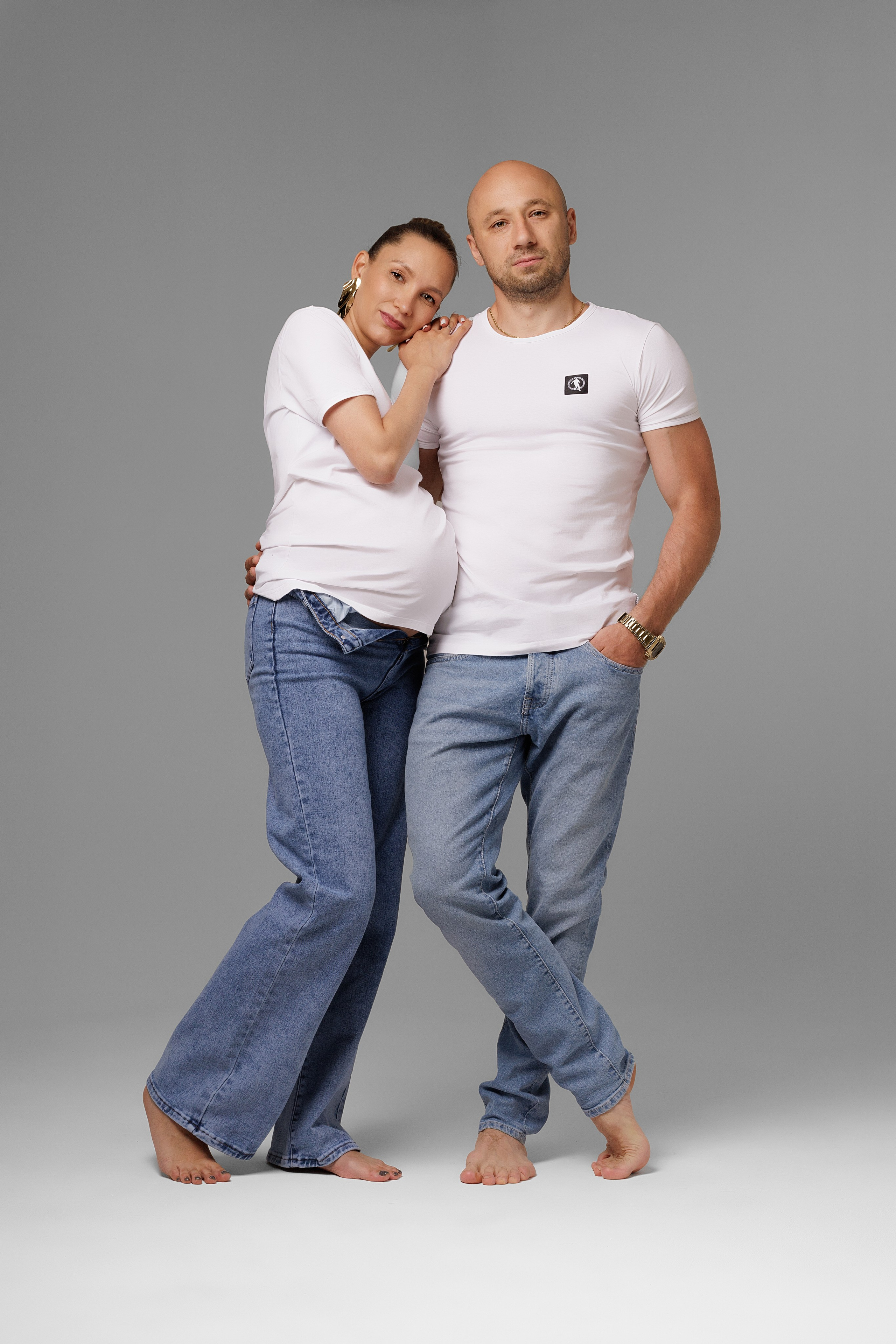 Пётр и Марина — фотосессия беременности, семейная фотосессия. Анастасия, Фотограф женского портрета и беременности в стиле vogue