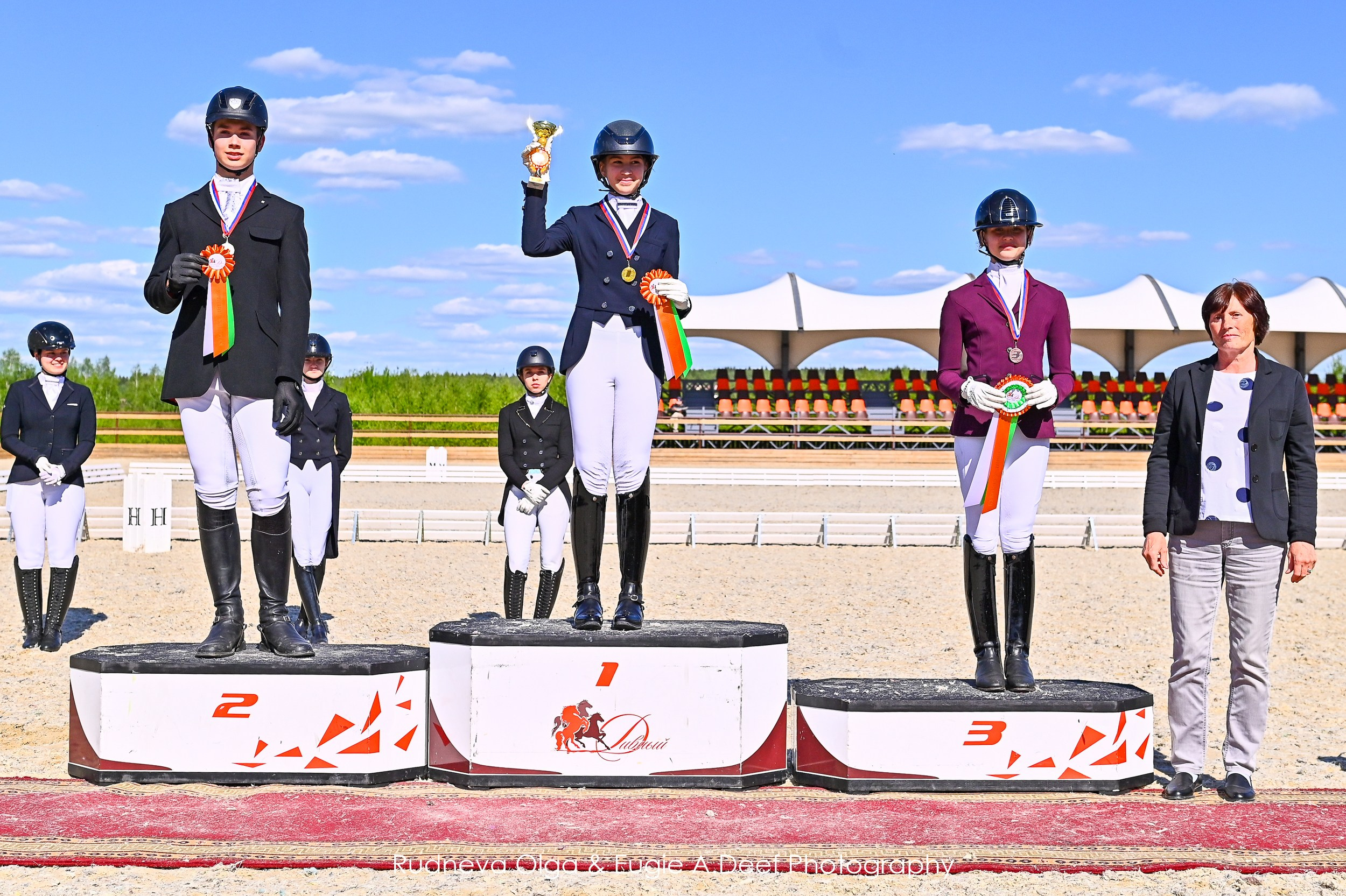 Кубок Истринского городского округа по выездке —18 мая 2024. ТУРНИРНАЯ КОННАЯ ФОТОГРАФИЯ, Руднева Ольга и Евгений Адеев