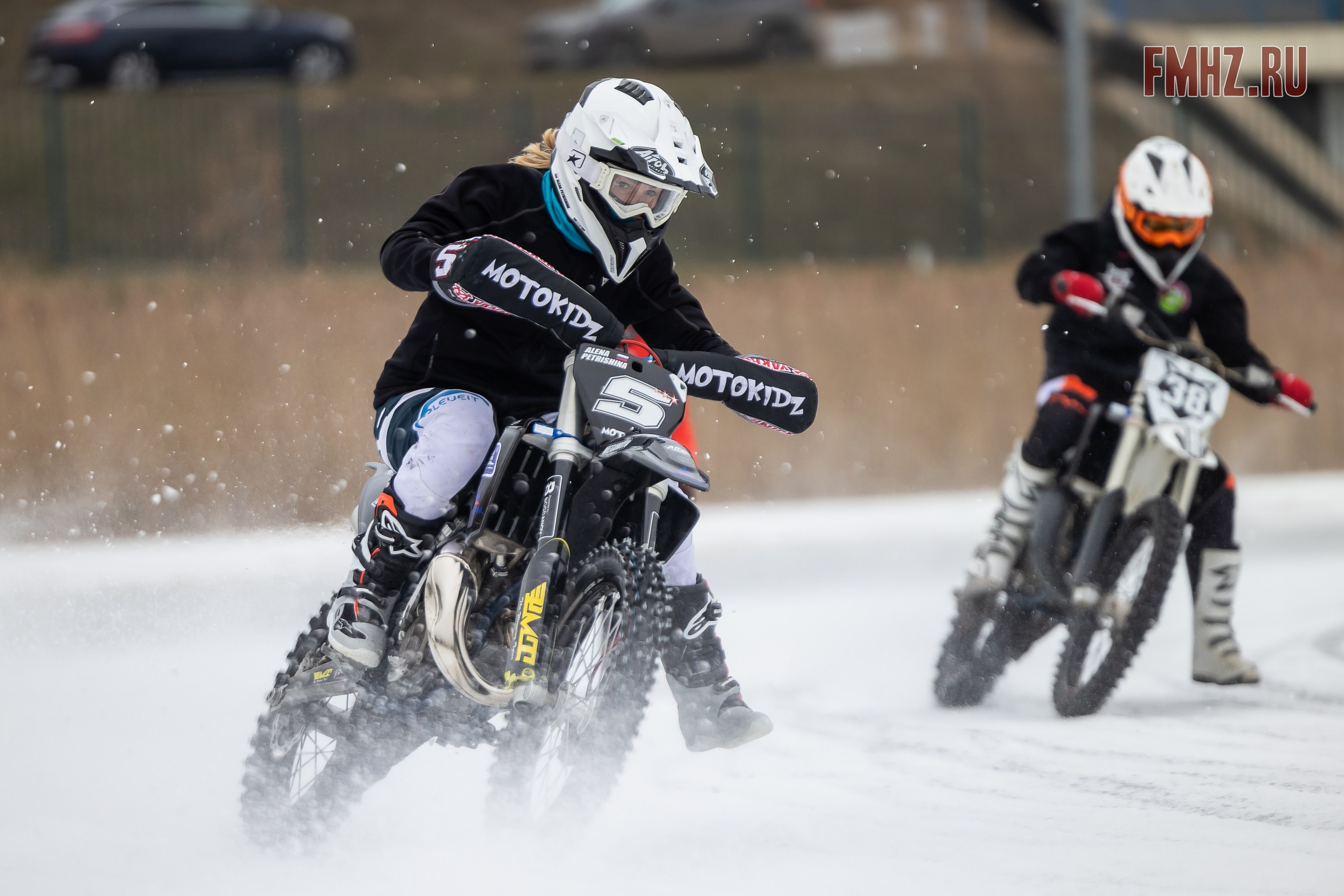 Первый этап Кубка МФР по мотокроссу на льду Большого Крылатского пруда в Москве. 8 февраля 2025 г. Фотограф Владимир Охрименко
