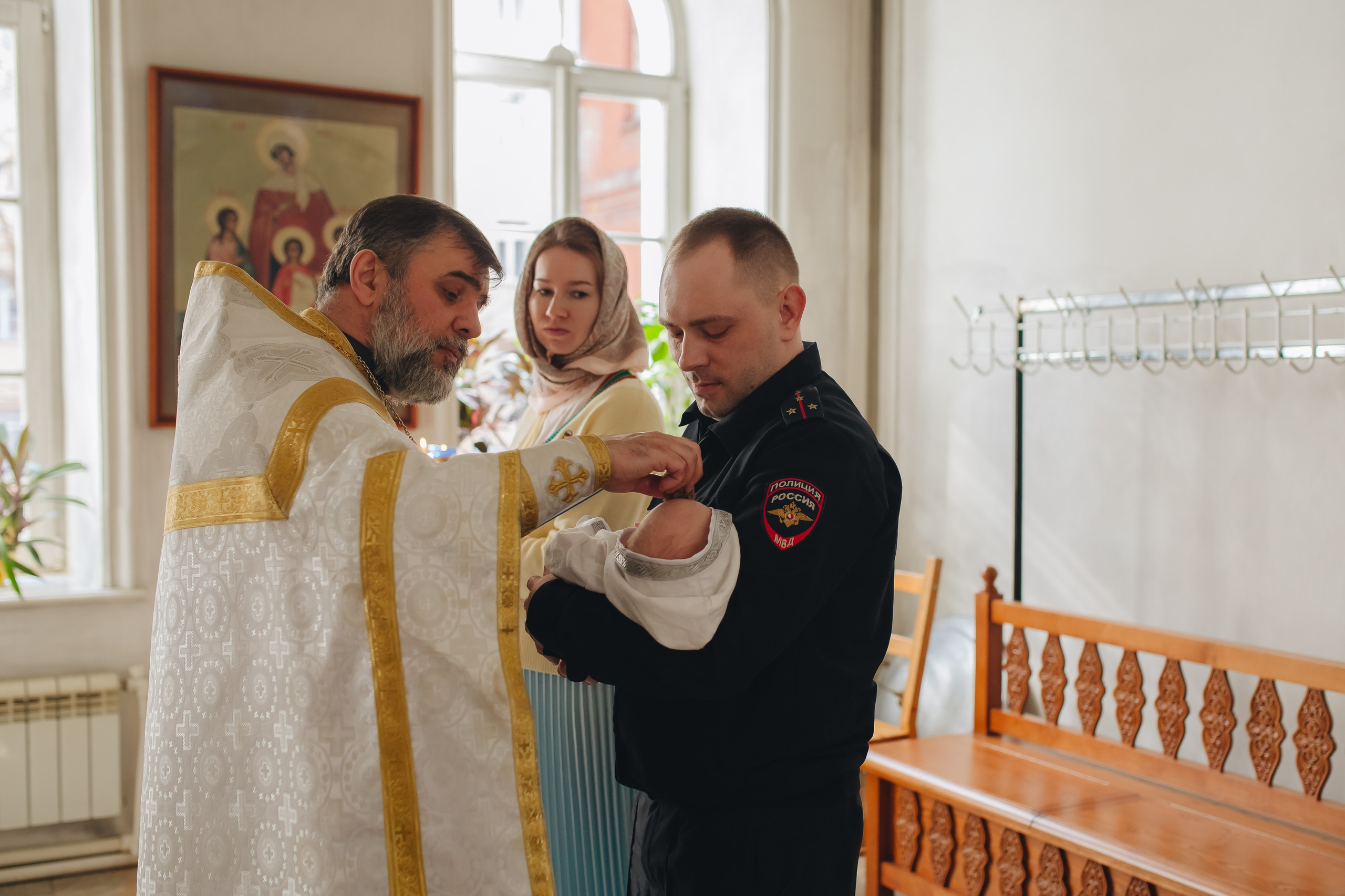 Крещение в светлом Храме. Семейный и детский фотограф в Москве Дорогова Екатерина