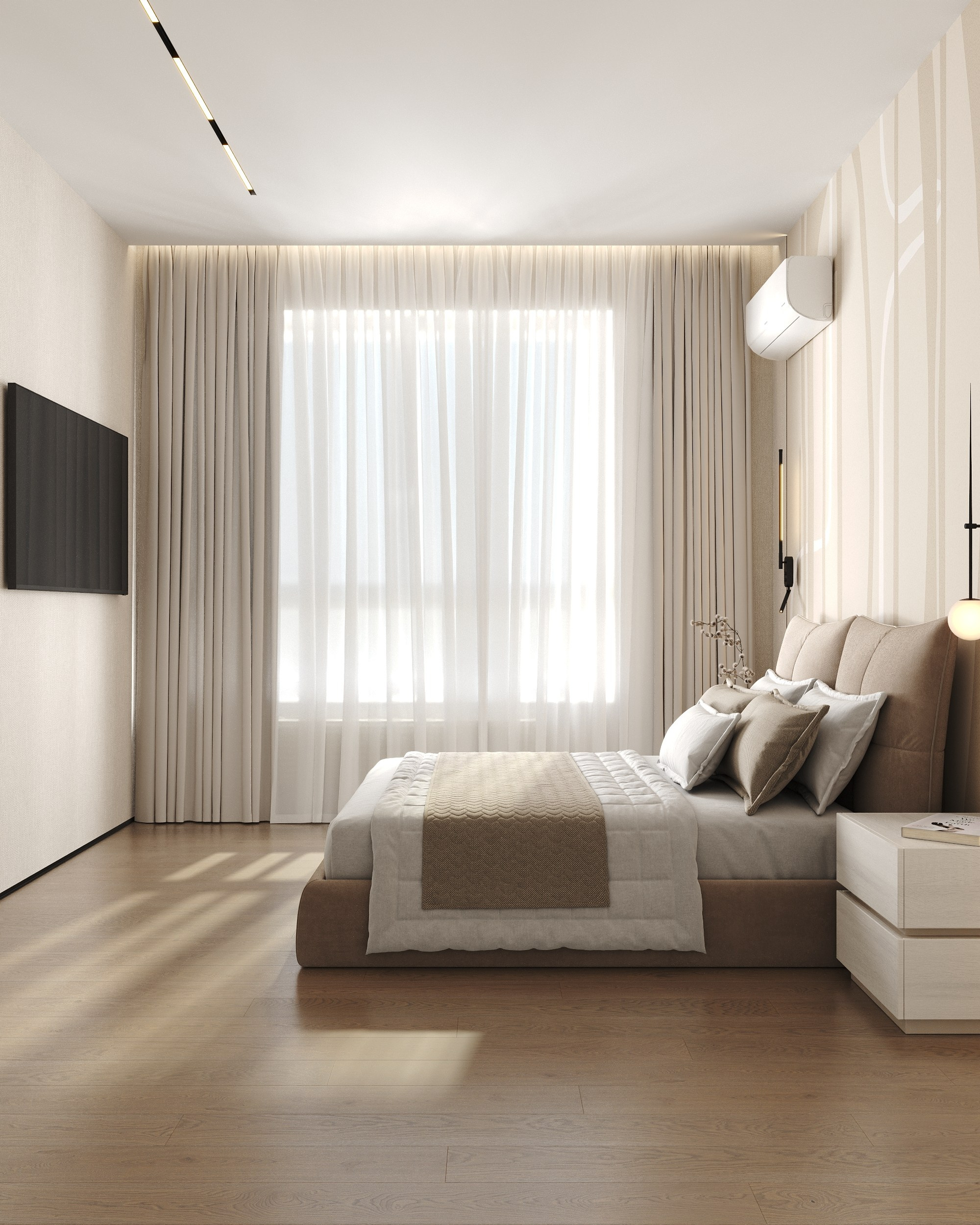 Serenity in Light & Beige. 3D Визуализация