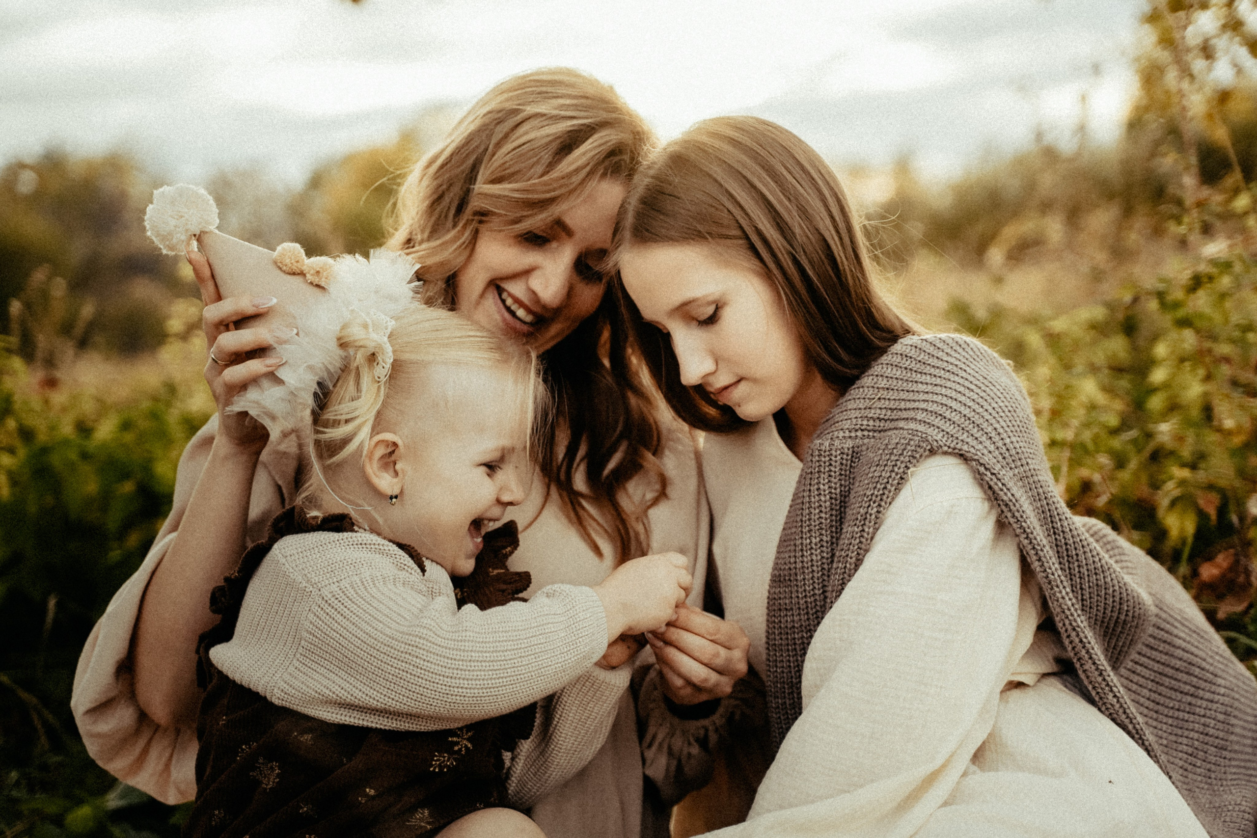 Семья на природе