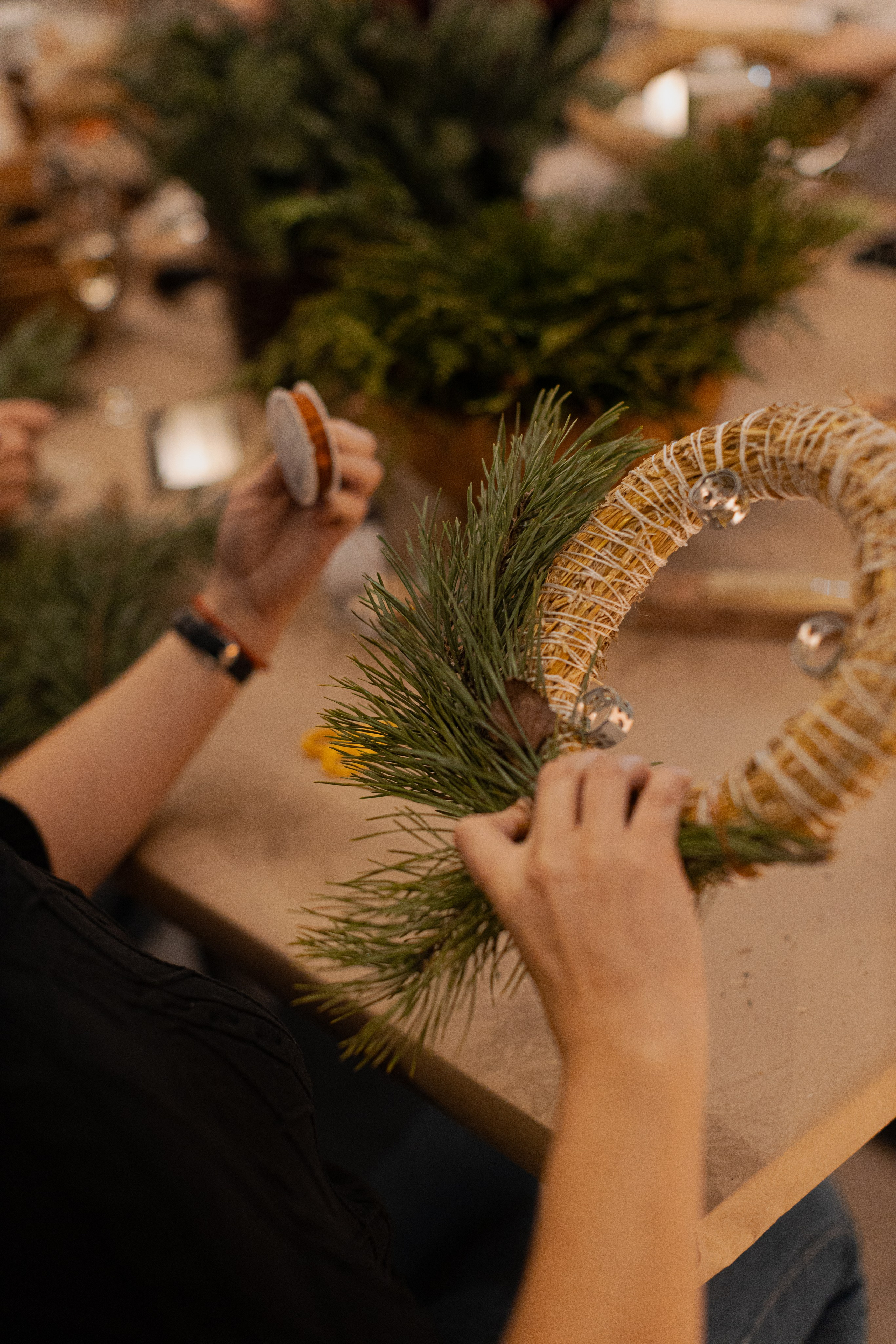 Мк свечи и венок (новогодний корпоратив). Анастасия Ракчеева Художник