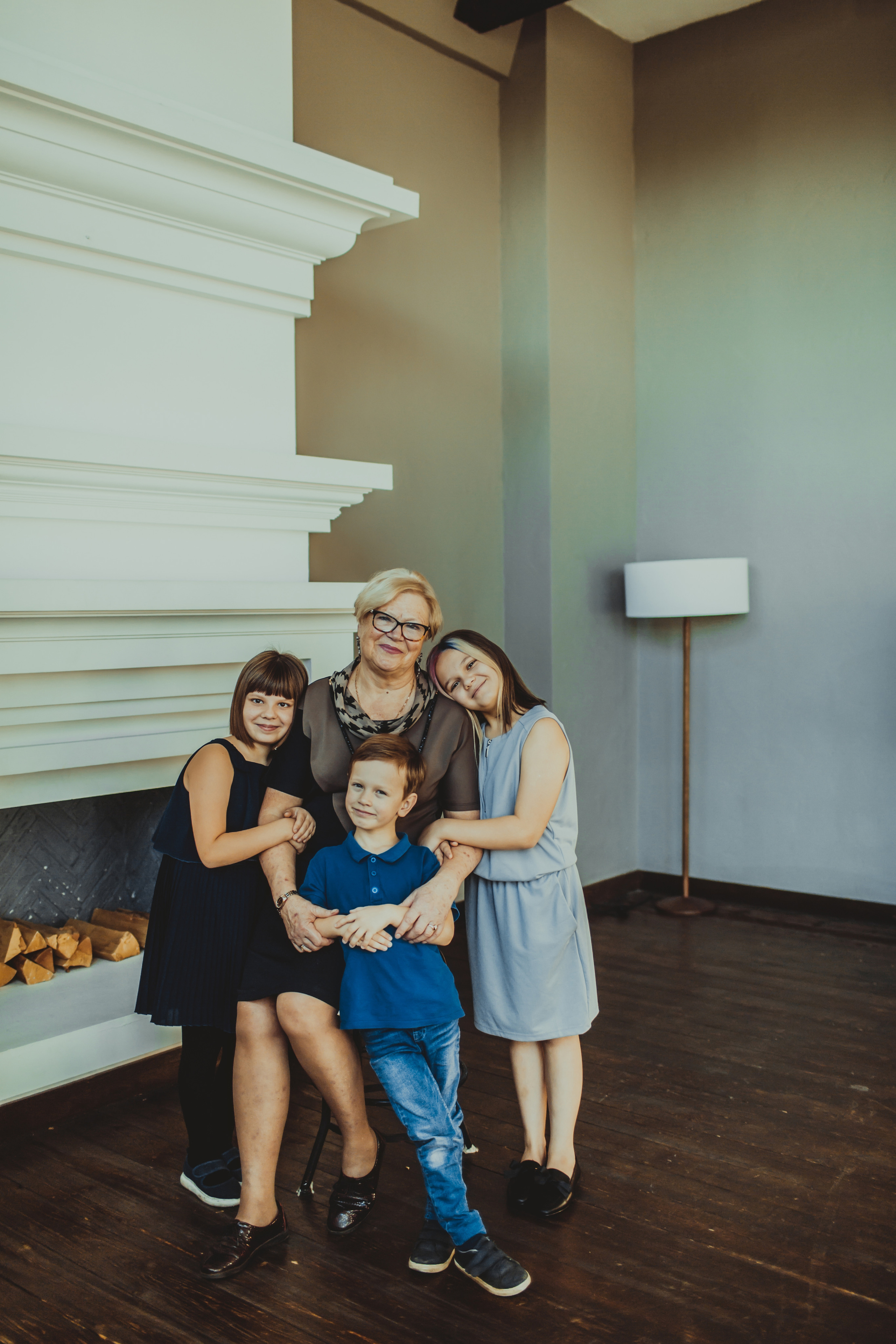 Фотосессия большой семьи в студии Studio 212 и Ботаническом саду. Детский, свадебный и семейный фотограф Юлия Курбатова, Санкт-Петербург