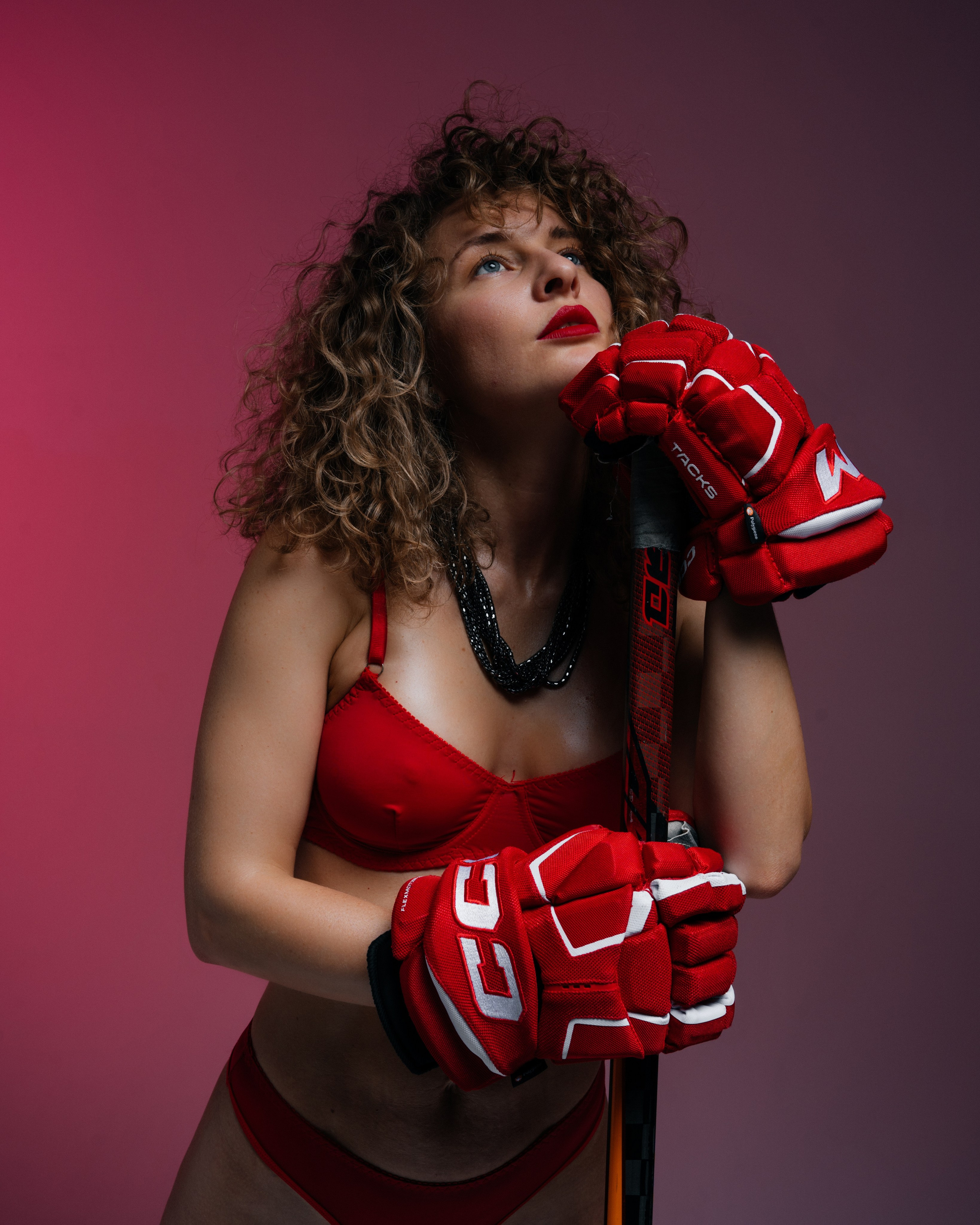 Хоккейная фотосессия в белье