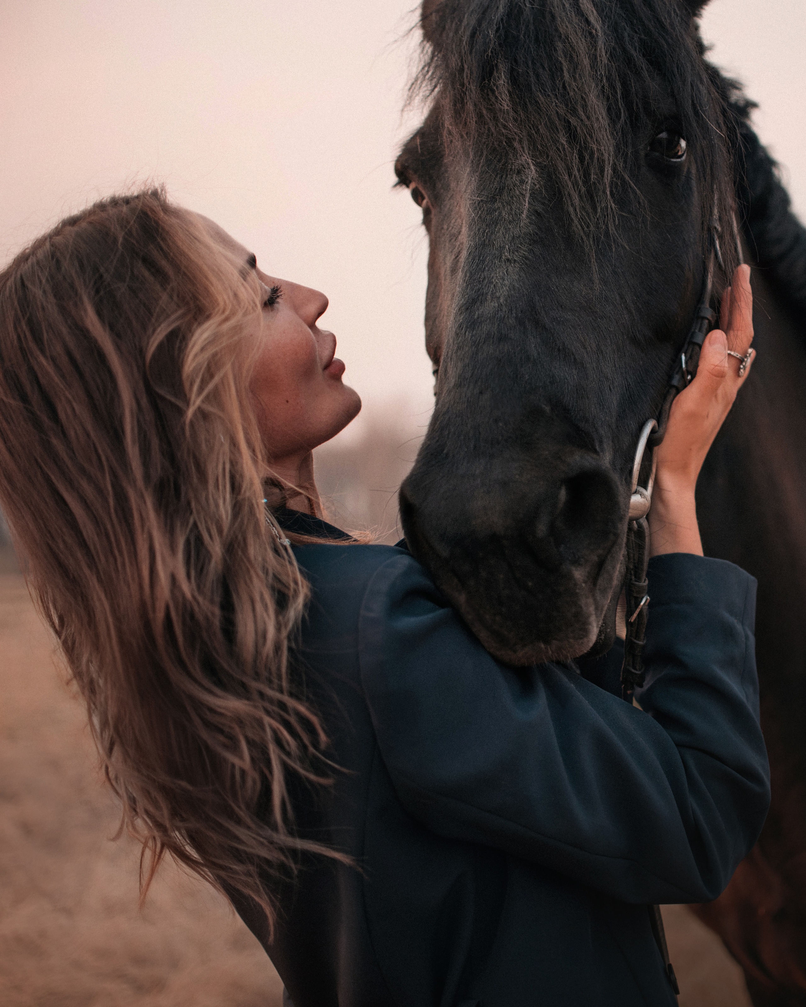 Конное: Ворон и Настя в поле. Портфолио