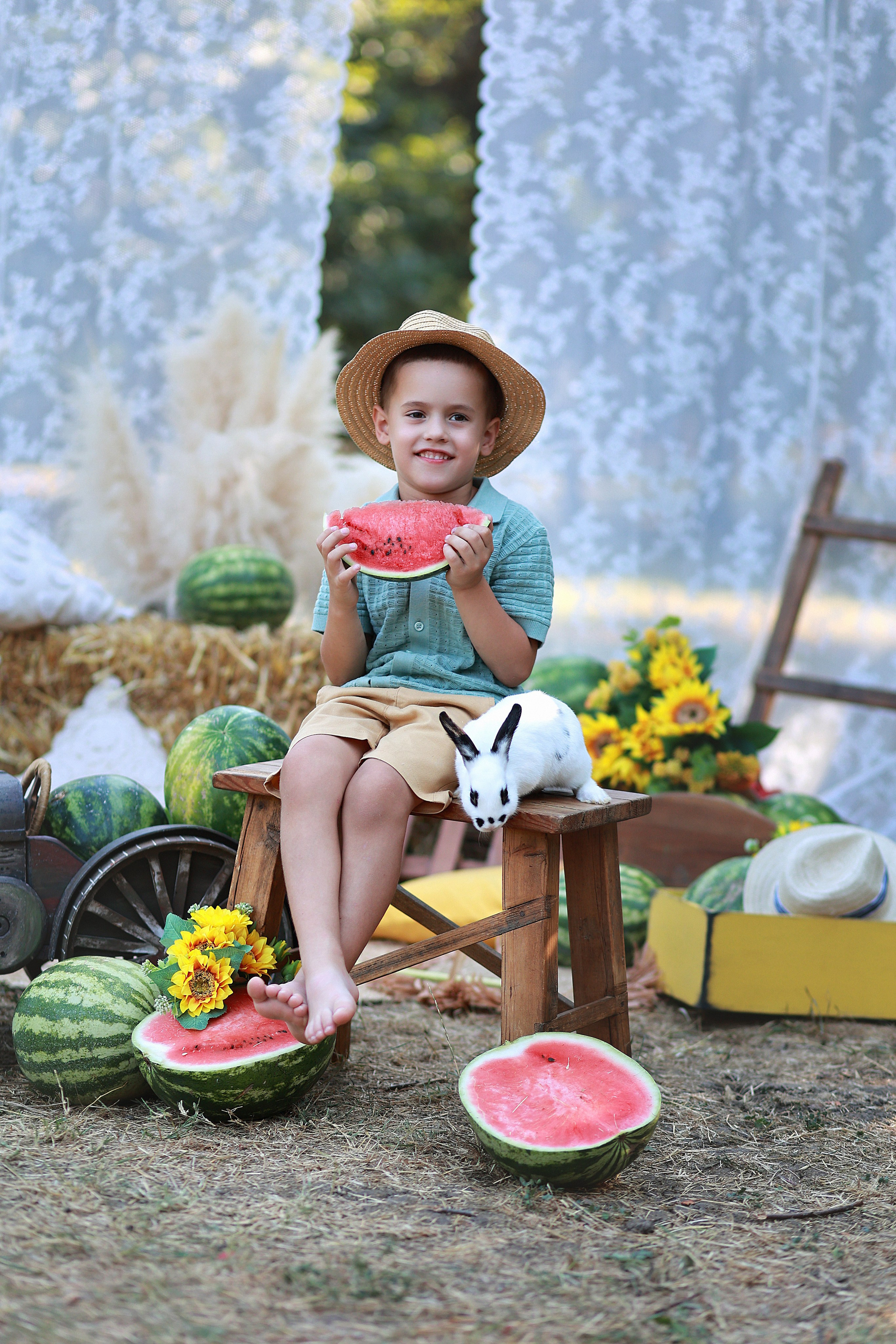 Арбузный фотодень. Детский семейный фотограф Краснодар