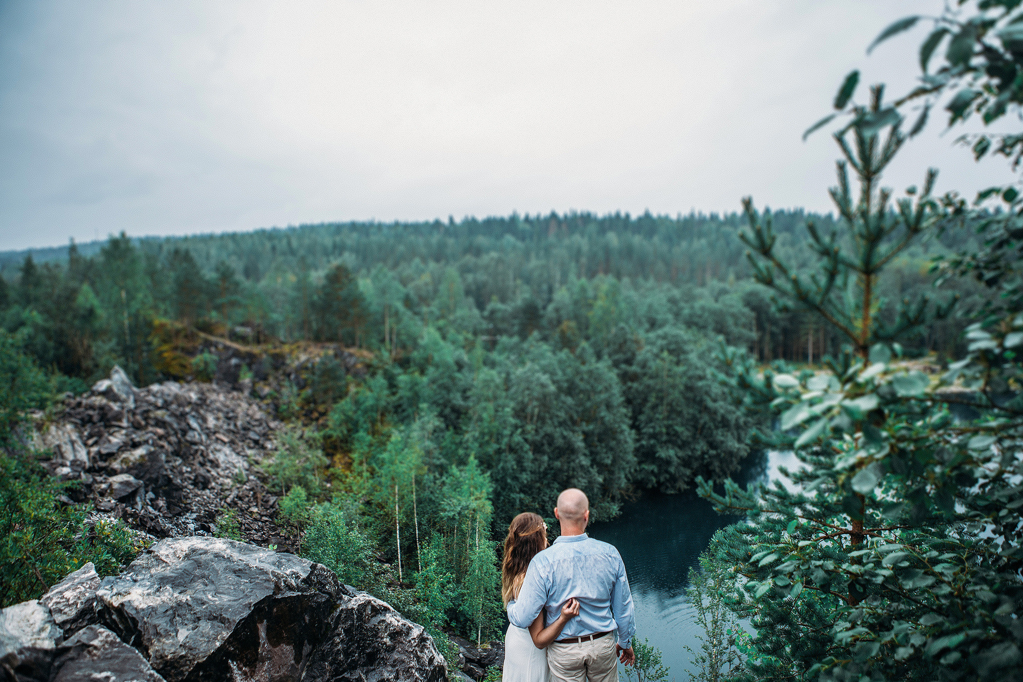 Кареллия - прекрасное место для лавстори фотосессии