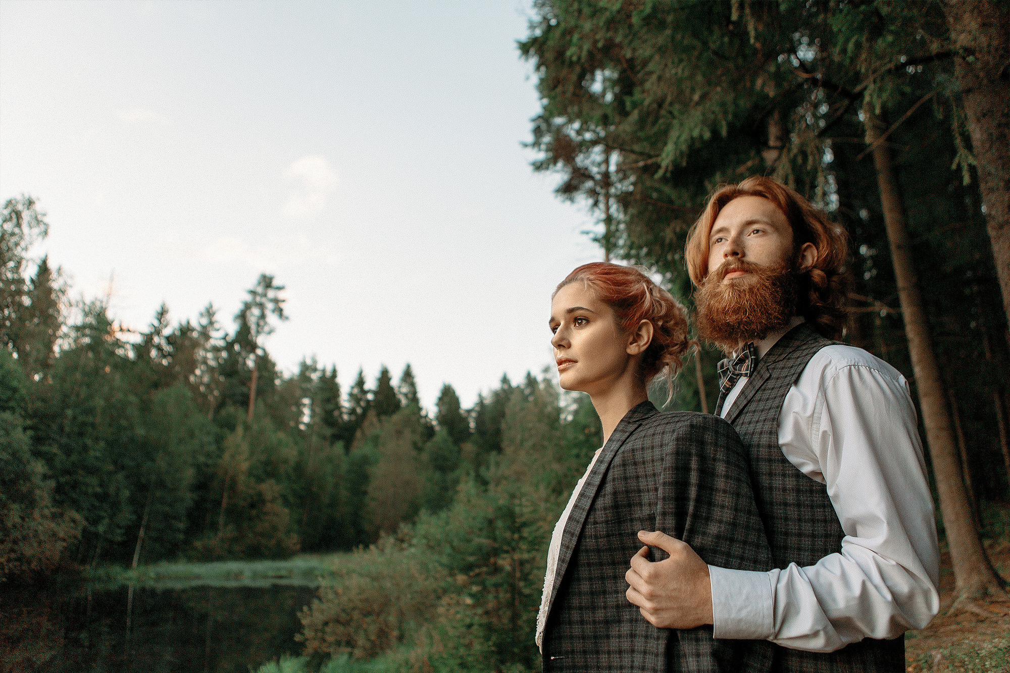 Атмосферная фотосессия о любви, лавстори на природе