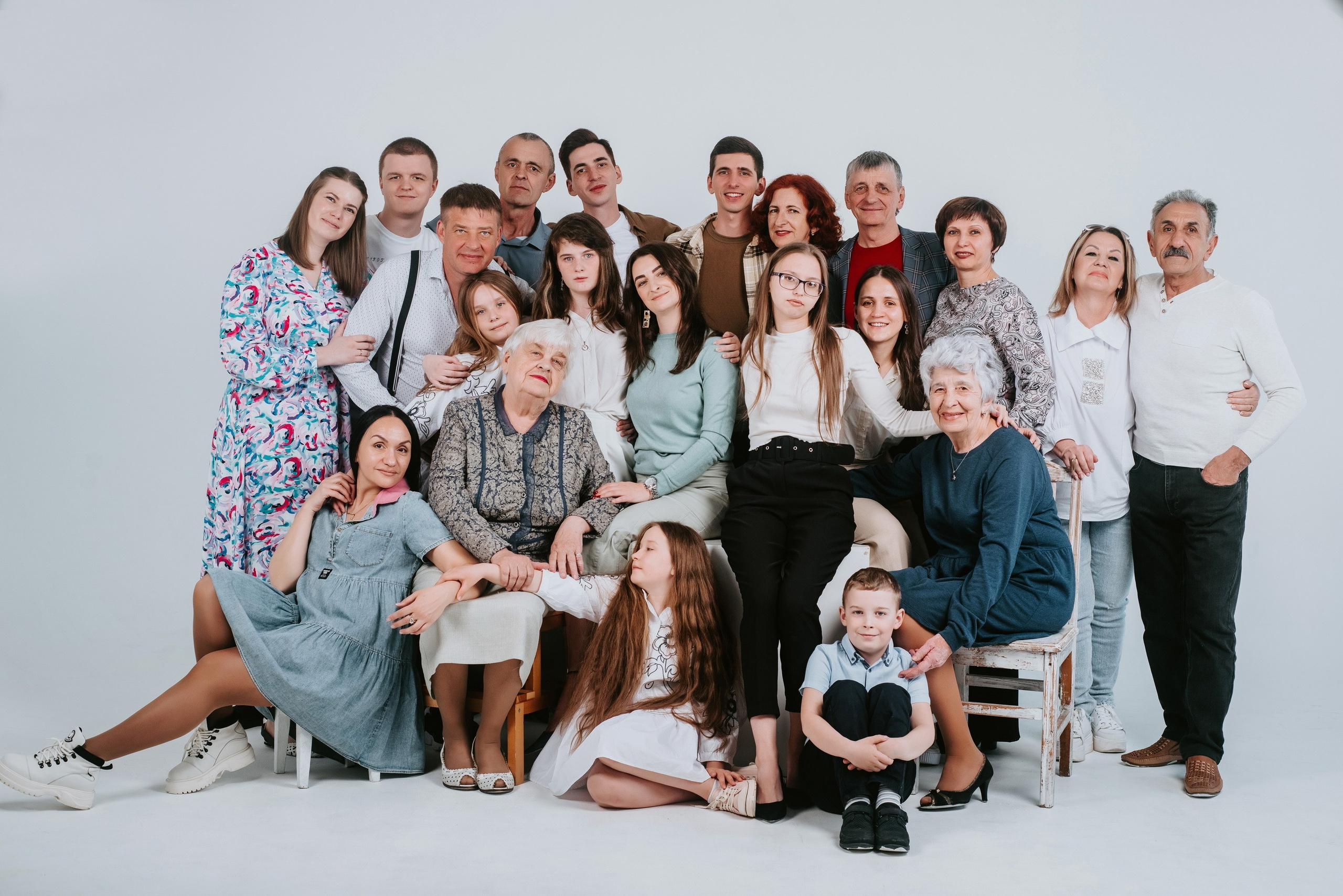 Большая семейная фотосессия