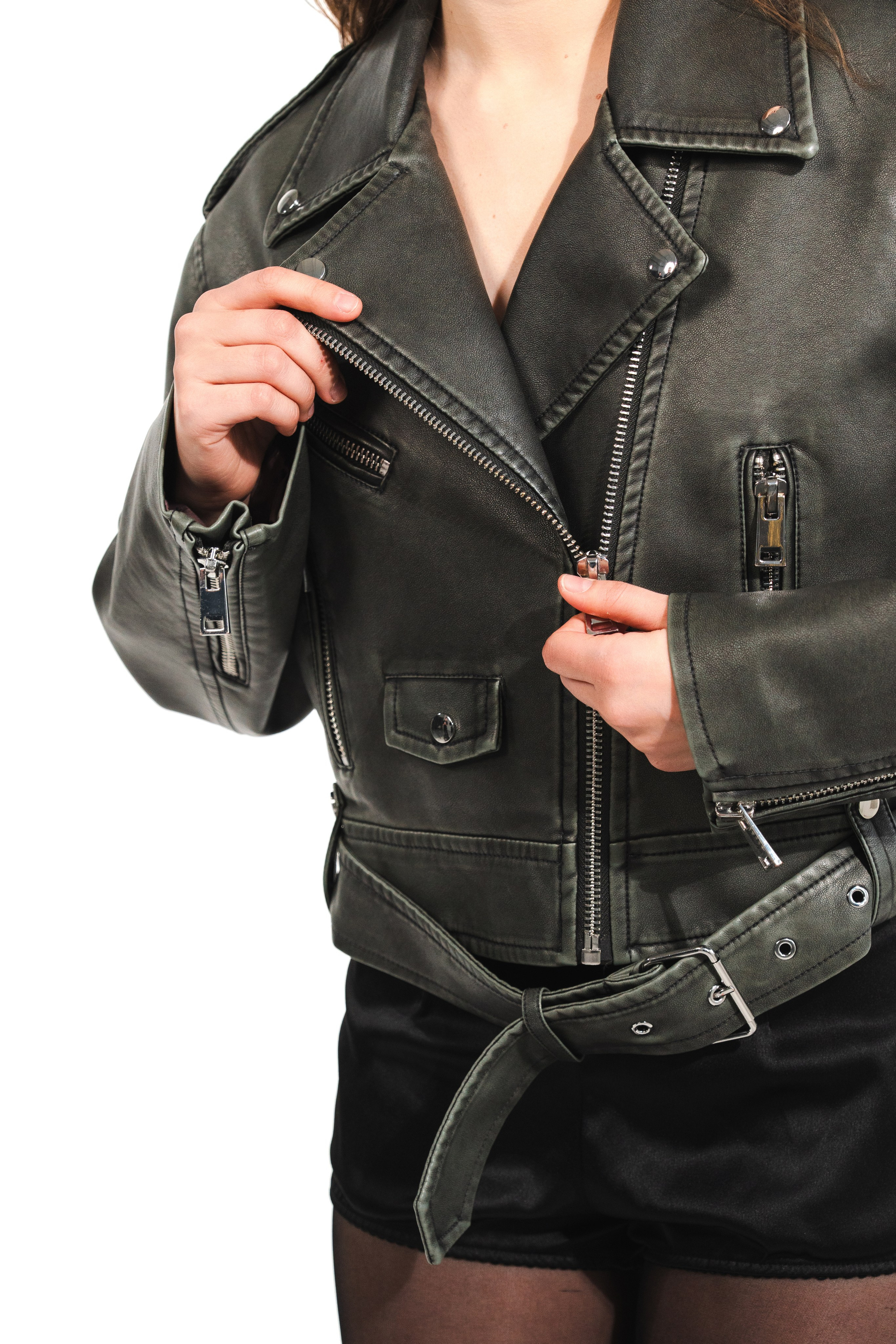 Анфиса в кожаной куртке. Фото и видео съёмка в Москве и МО Александр Чапала и Трояк Алеся