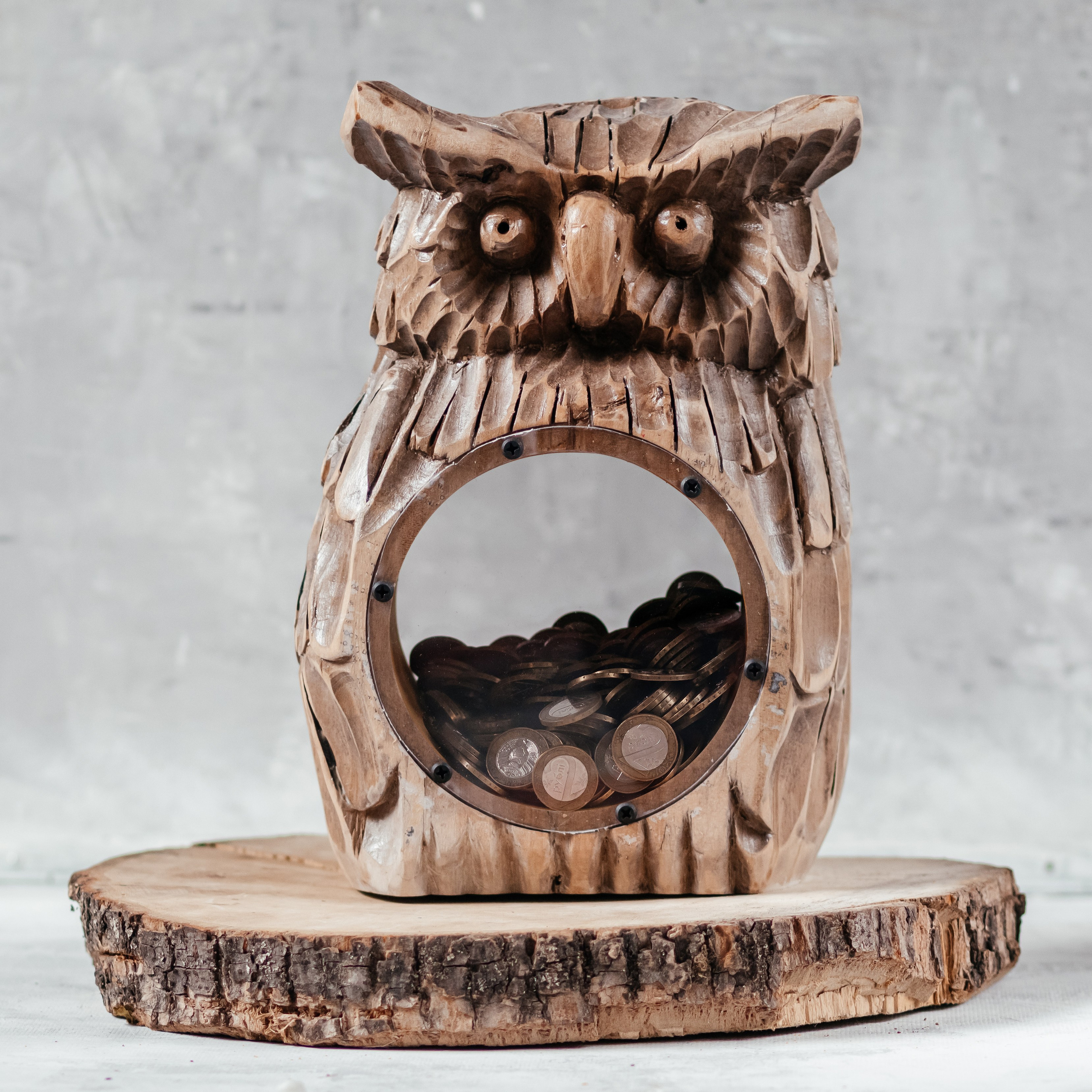 Сова - копилка для монет , уникальна ручная работа
