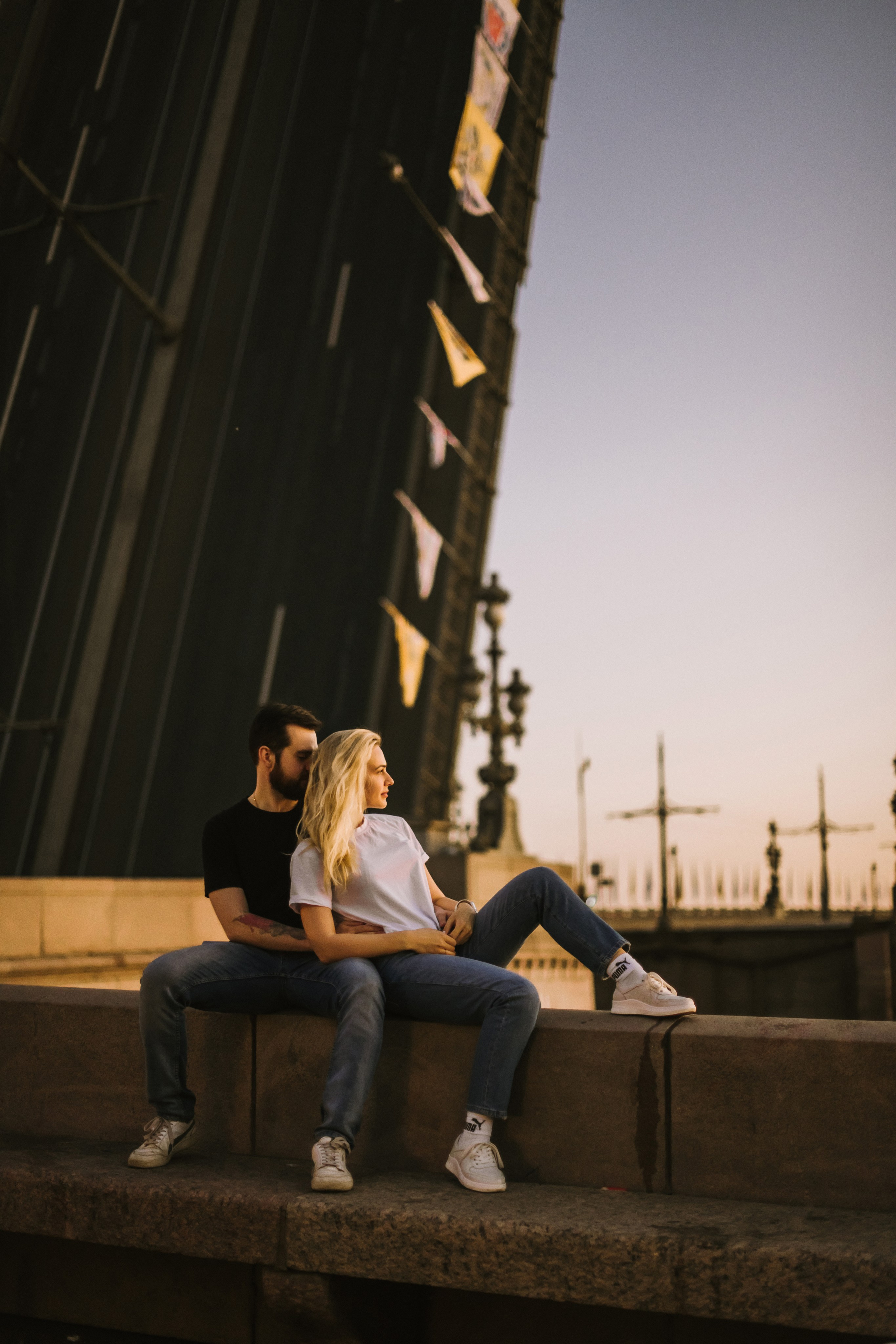 Лера и Женя. Разводные мосты. Рассвет. Свадебный фотограф в Санкт-Петербурге София Шубик