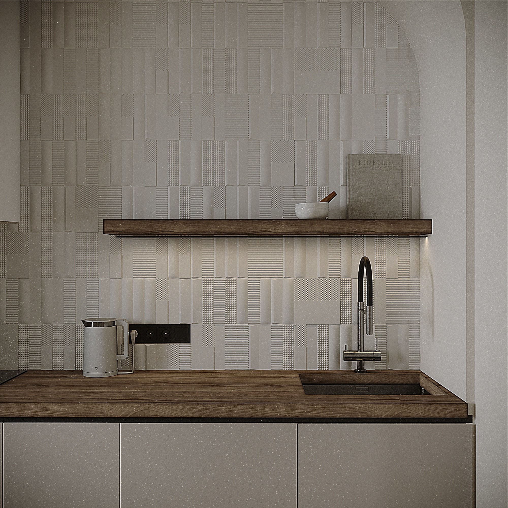 Квартира в стиле джапанди. Lina architector | Дизайн интерьера