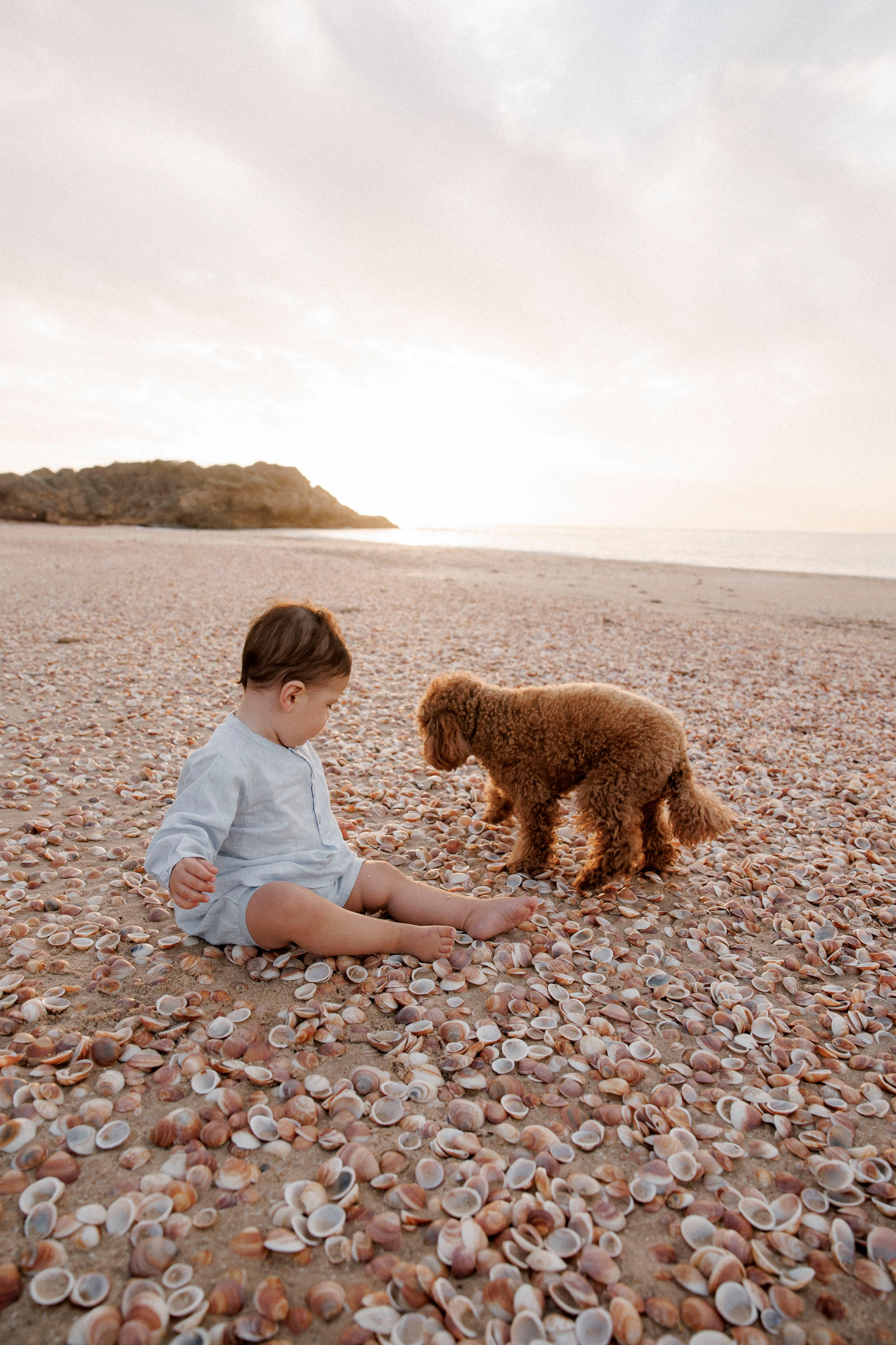 First year family photos near the sea. Главная