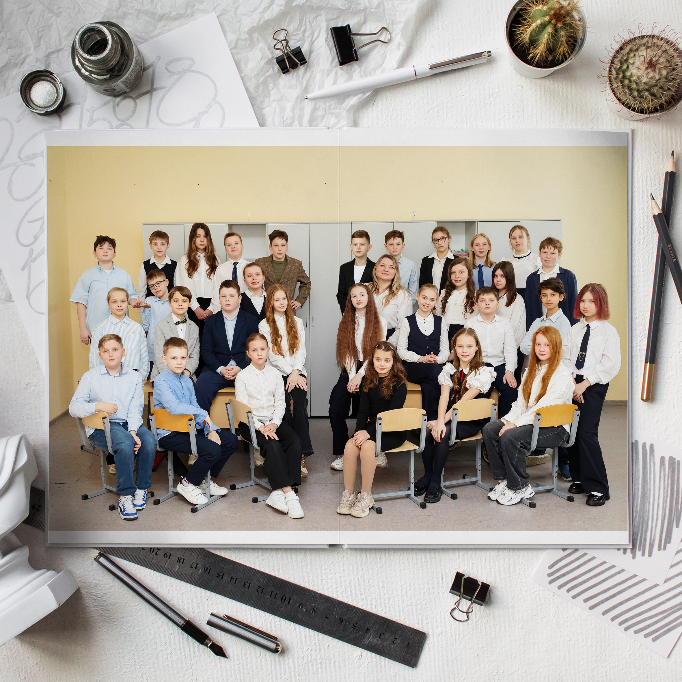 Примеры альбомов в начальную школу. Фотограф г. Москва Олеся Пантелеева