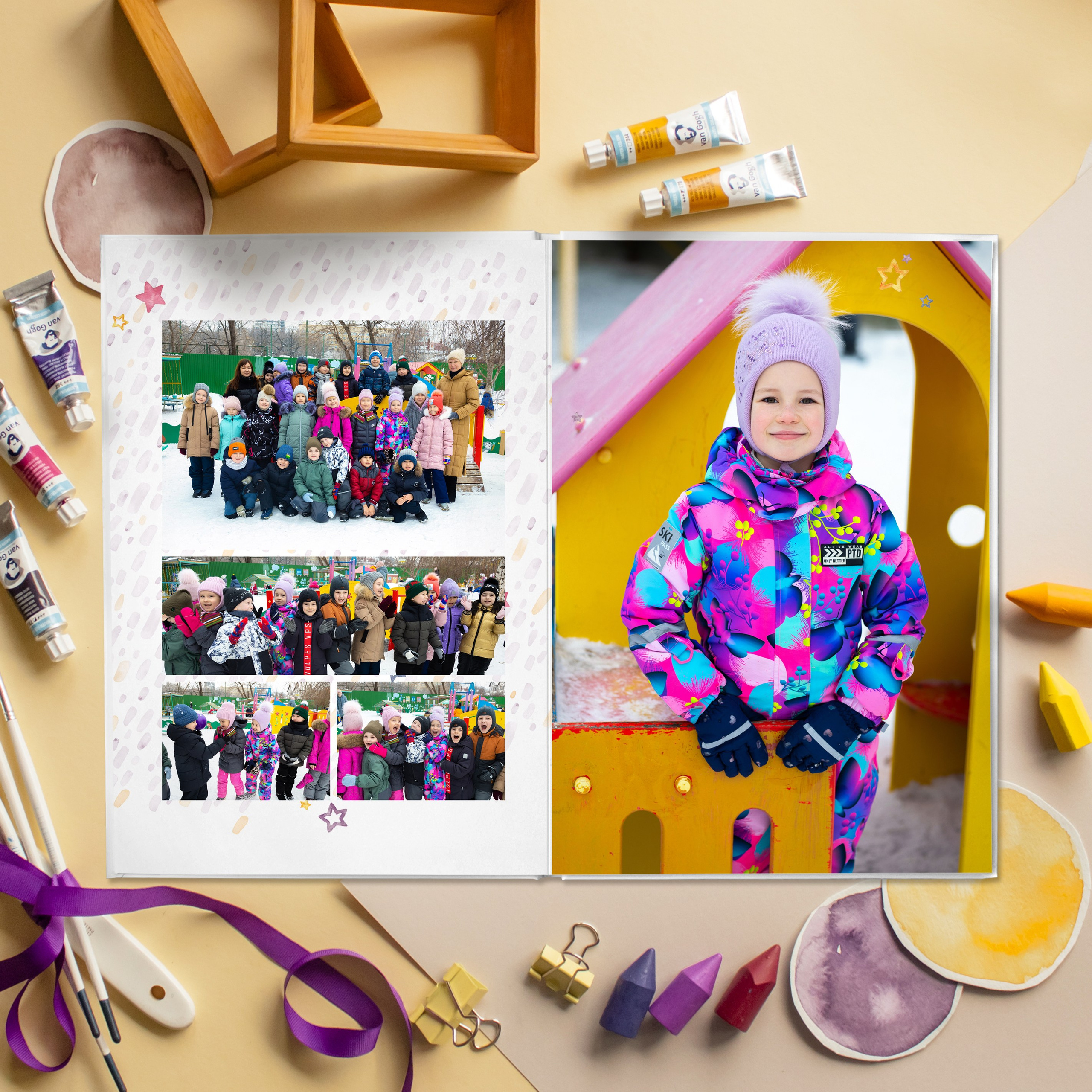 5 разворотов. Выпускные альбомы Саратов Энгельс фотограф Титова Ирина