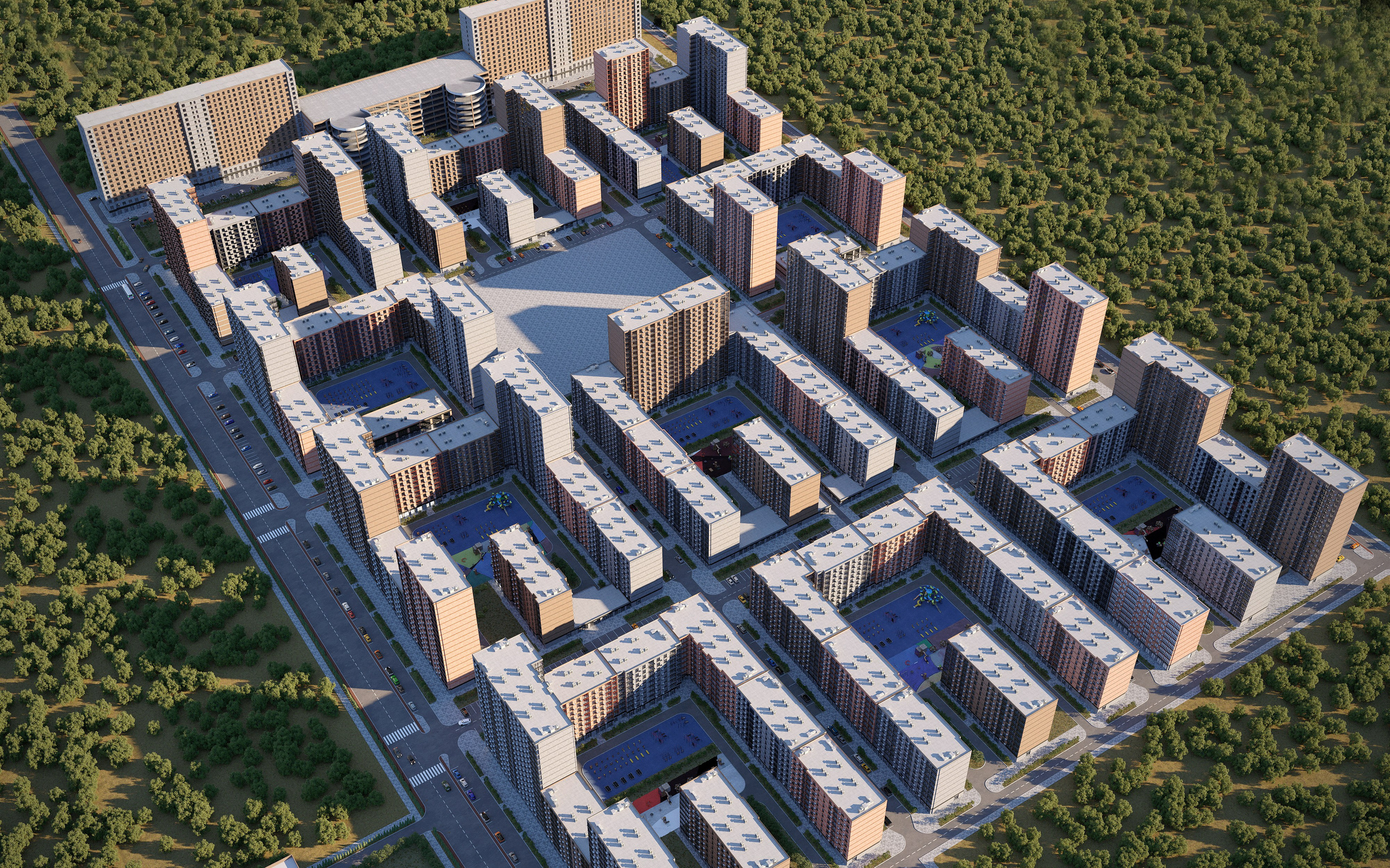 Жилой комплекс в Краснодаре — визуализация современной архитектуры. 3Д Визуализация Интерьера и Архитектуры