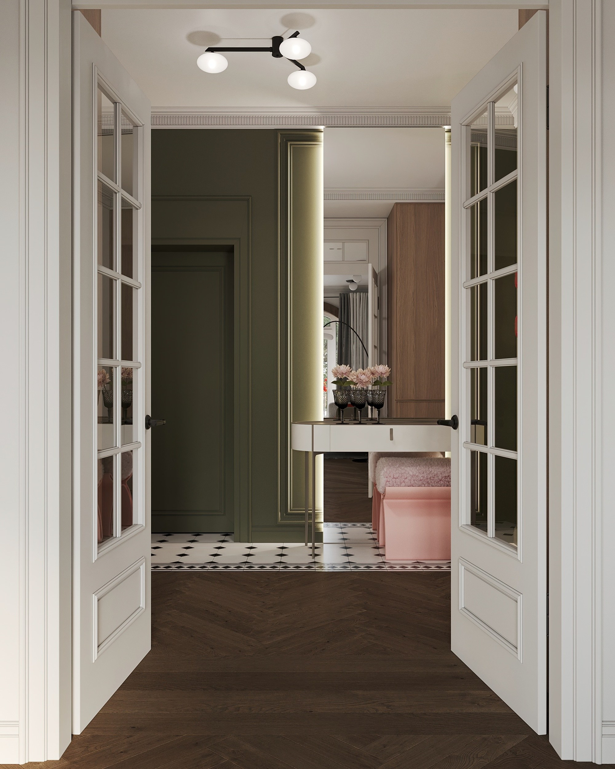 Проект Зеленый Альков. Квартира в Геленджике 102 кв. м. Дизайн интерьеров, строительство, ремонт домов и квартир в Геленджике