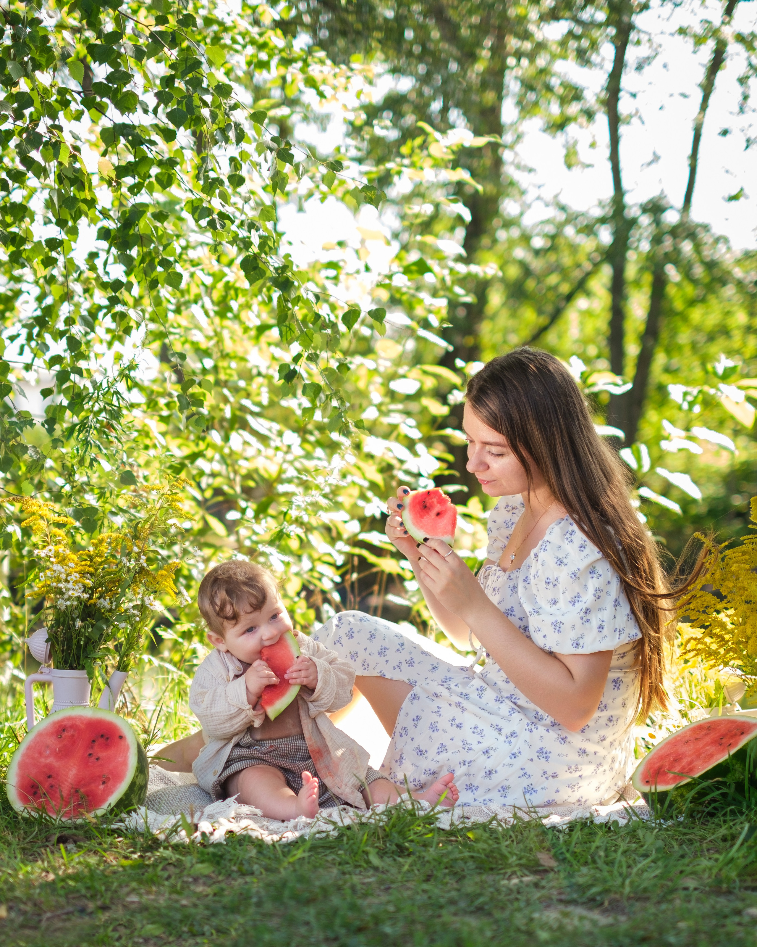 Семейная фотосессия на природе. Фотограф беременности Демочкина Елена