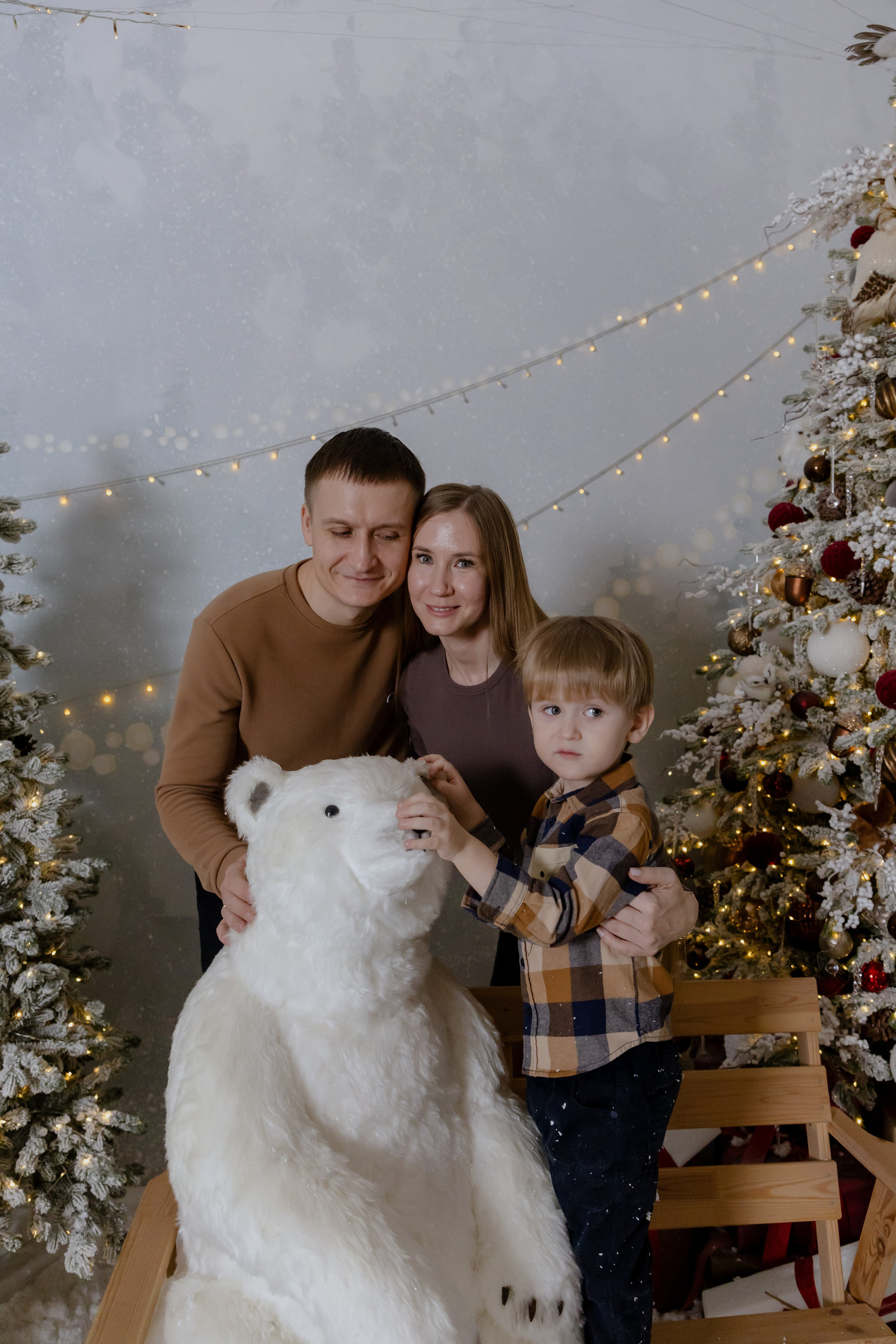 Новогодняя семейная съемка в студии. Фотограф в Новосибирске Екатерина Васильева