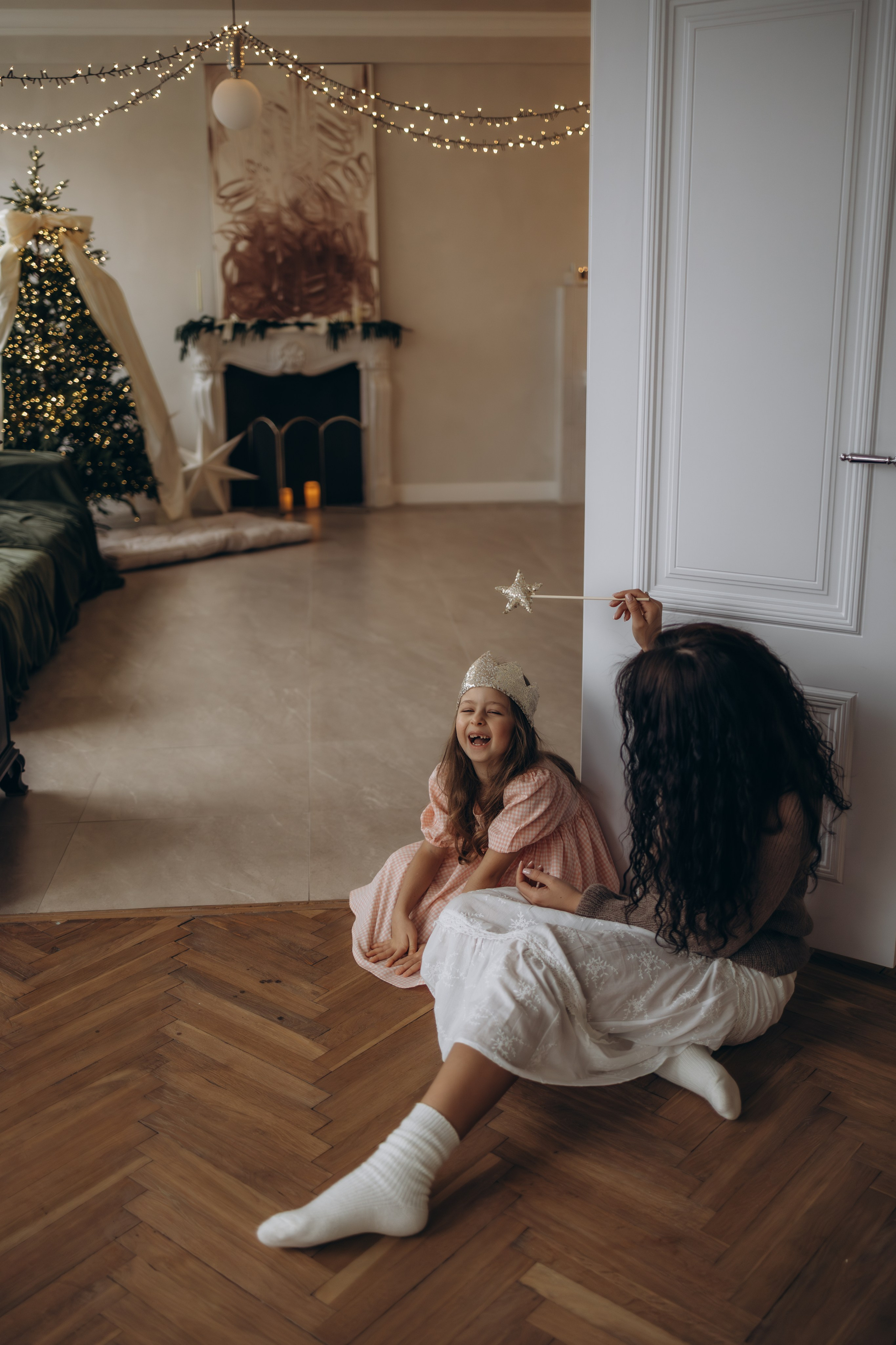 Мамочка и доченька в студии, г. Обнинск (Калужская обл.). Надежда Стар семейный и церковный фотограф в Жукове и Калужской области