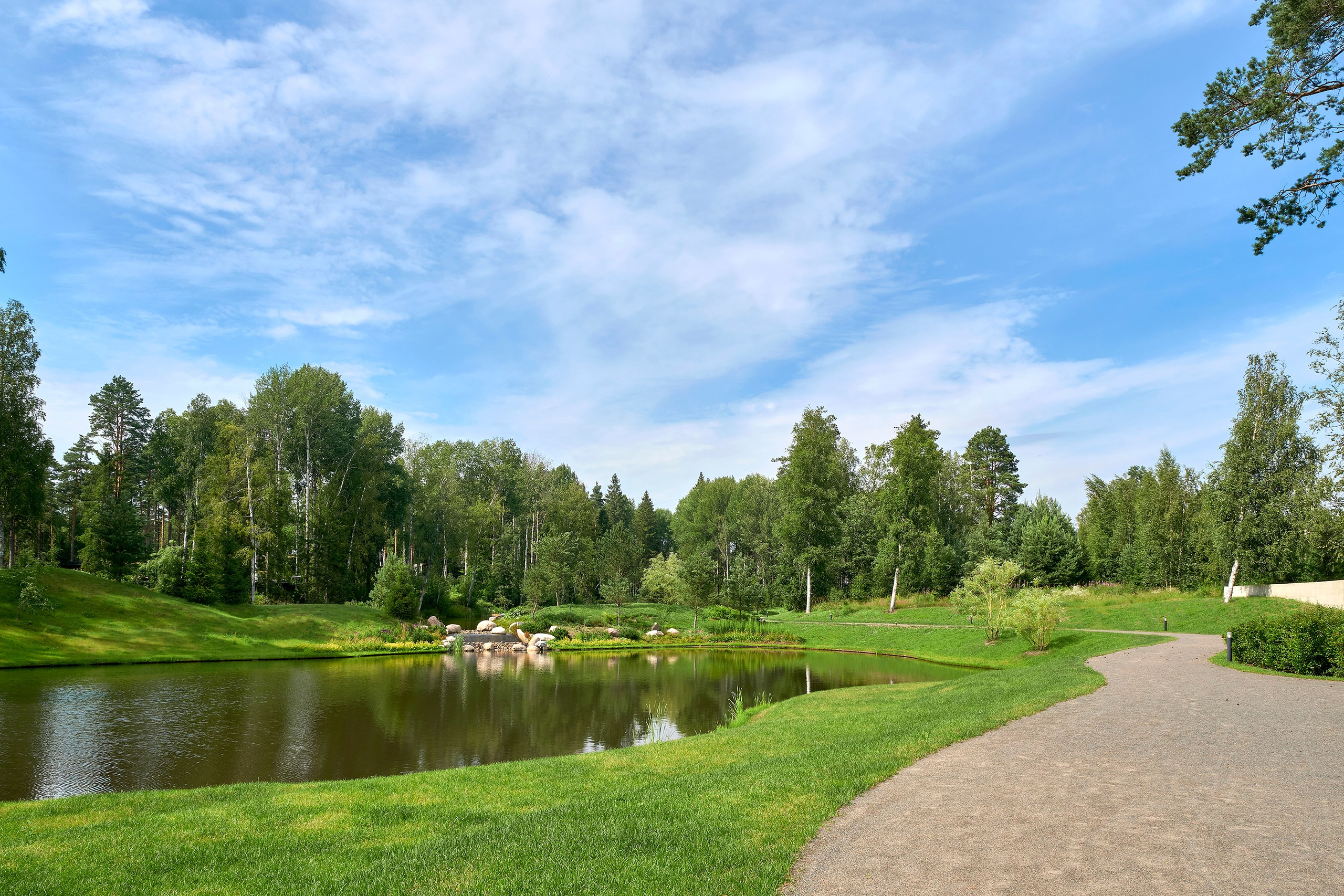 Ландшафтный и интерьерный фотограф Наталья Соловьева. Фотосъемка озеленения территории в КП Репинская Усадьба-4 для ландшафтной студии Аквилегия | interioto