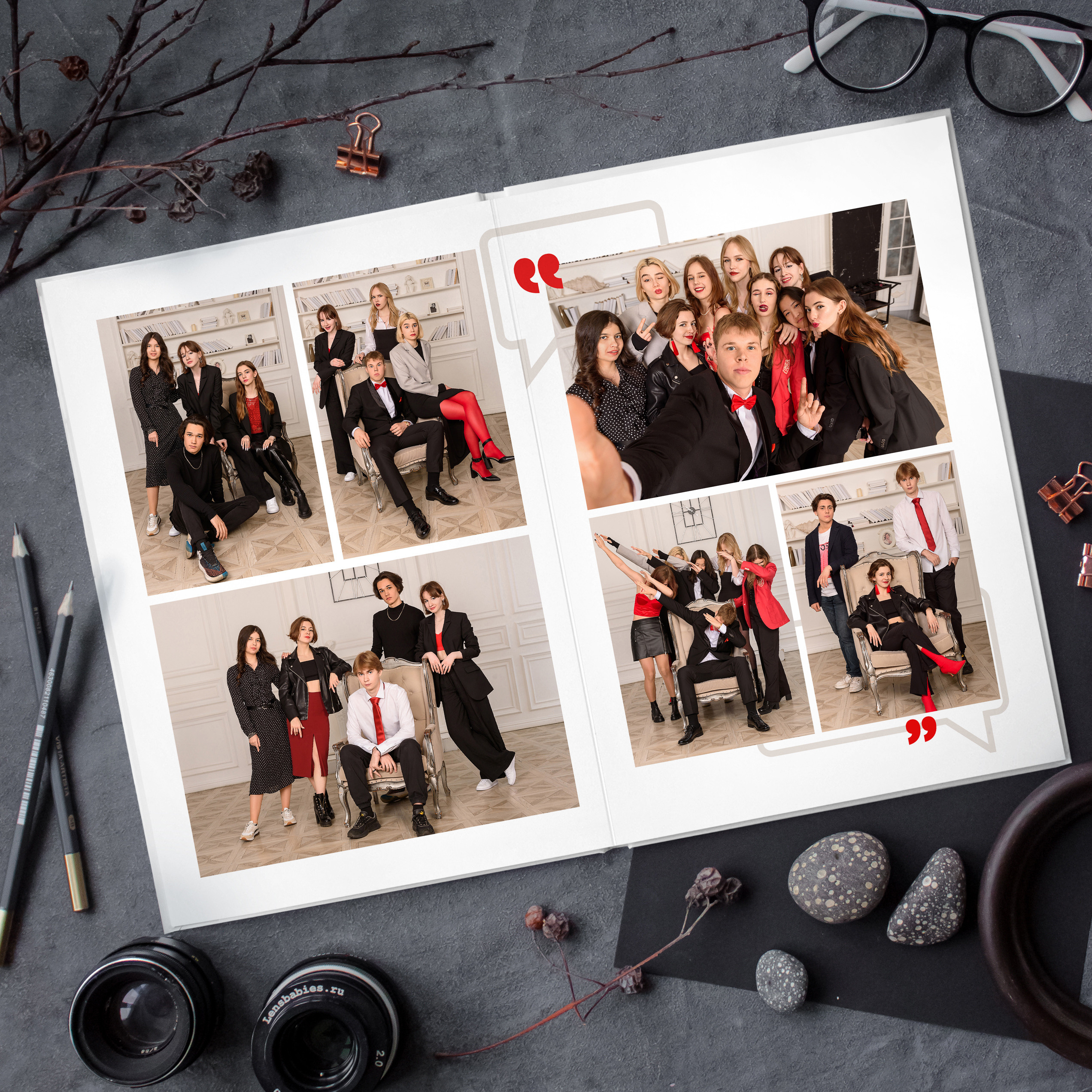 Примеры альбомов для 9-11 классов. Выпускные альбомы в Москве фотограф Алина Пащук