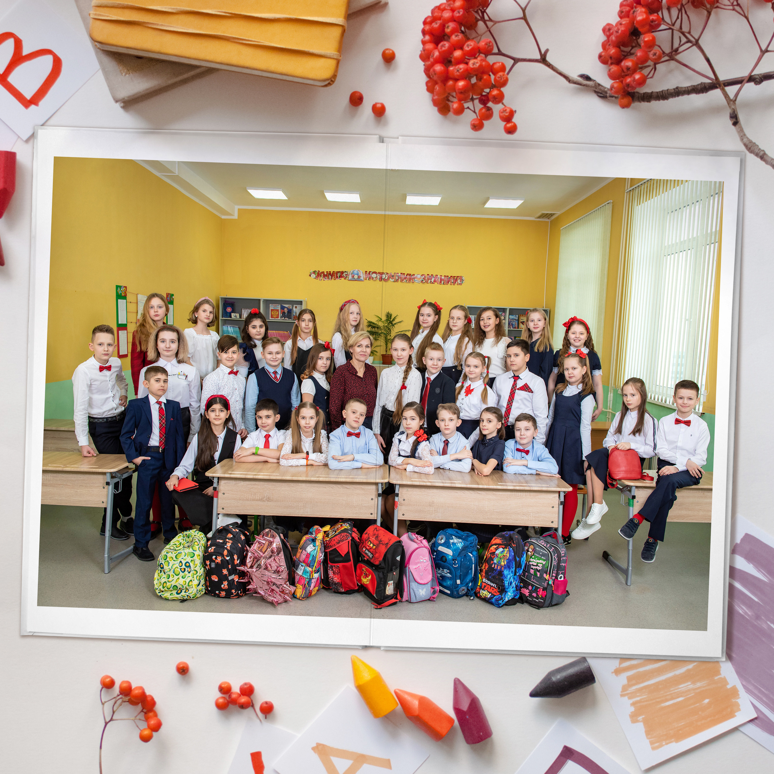 Примеры альбомов для 1-4 классов. Выпускные альбомы в Москве фотограф Алина Пащук