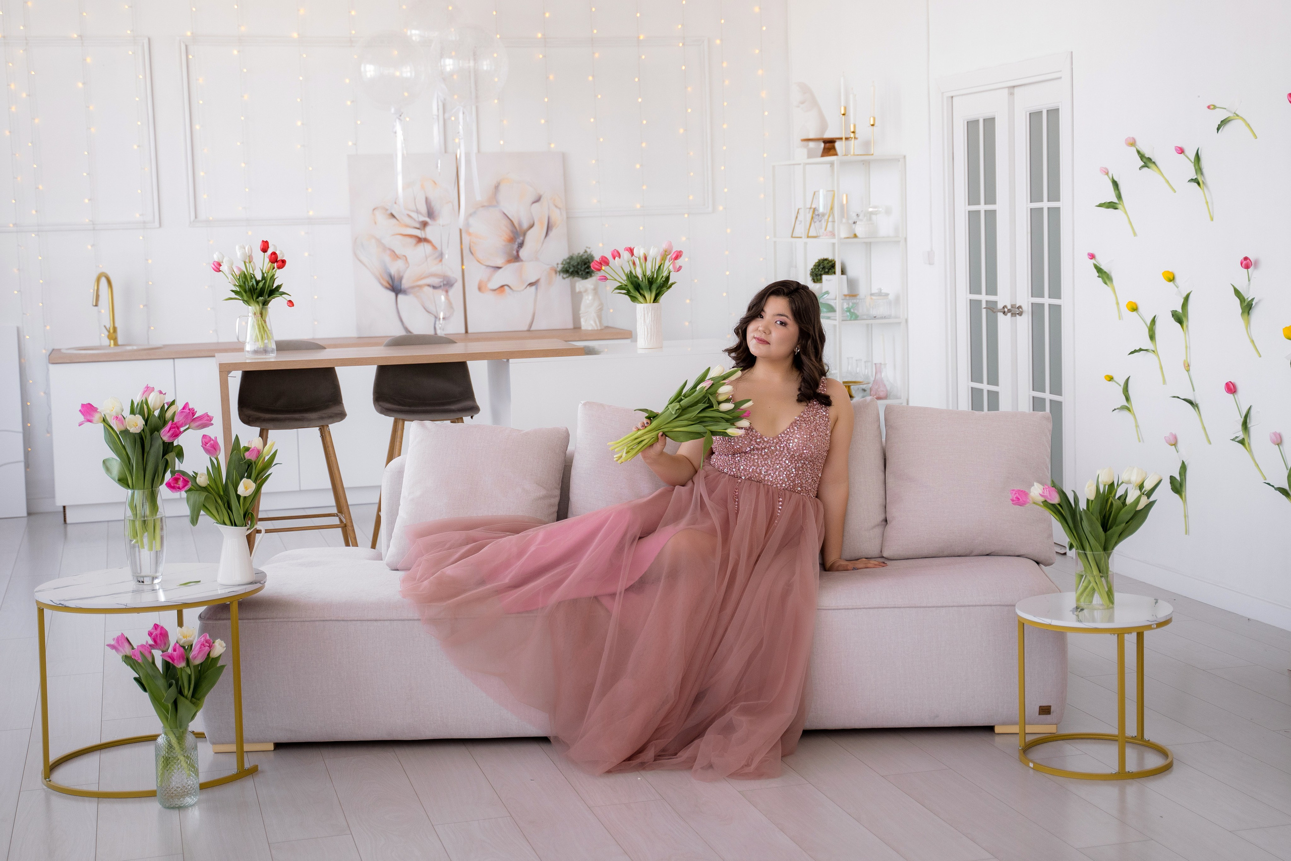 Тюльпановое настроение. Фотостудия Малина в городе Улан-Удэ. Фотограф Ирина Жарникова